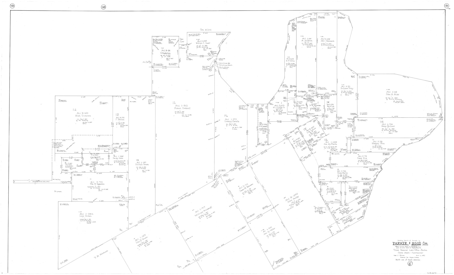 66210, Hood County Working Sketch 16, General Map Collection