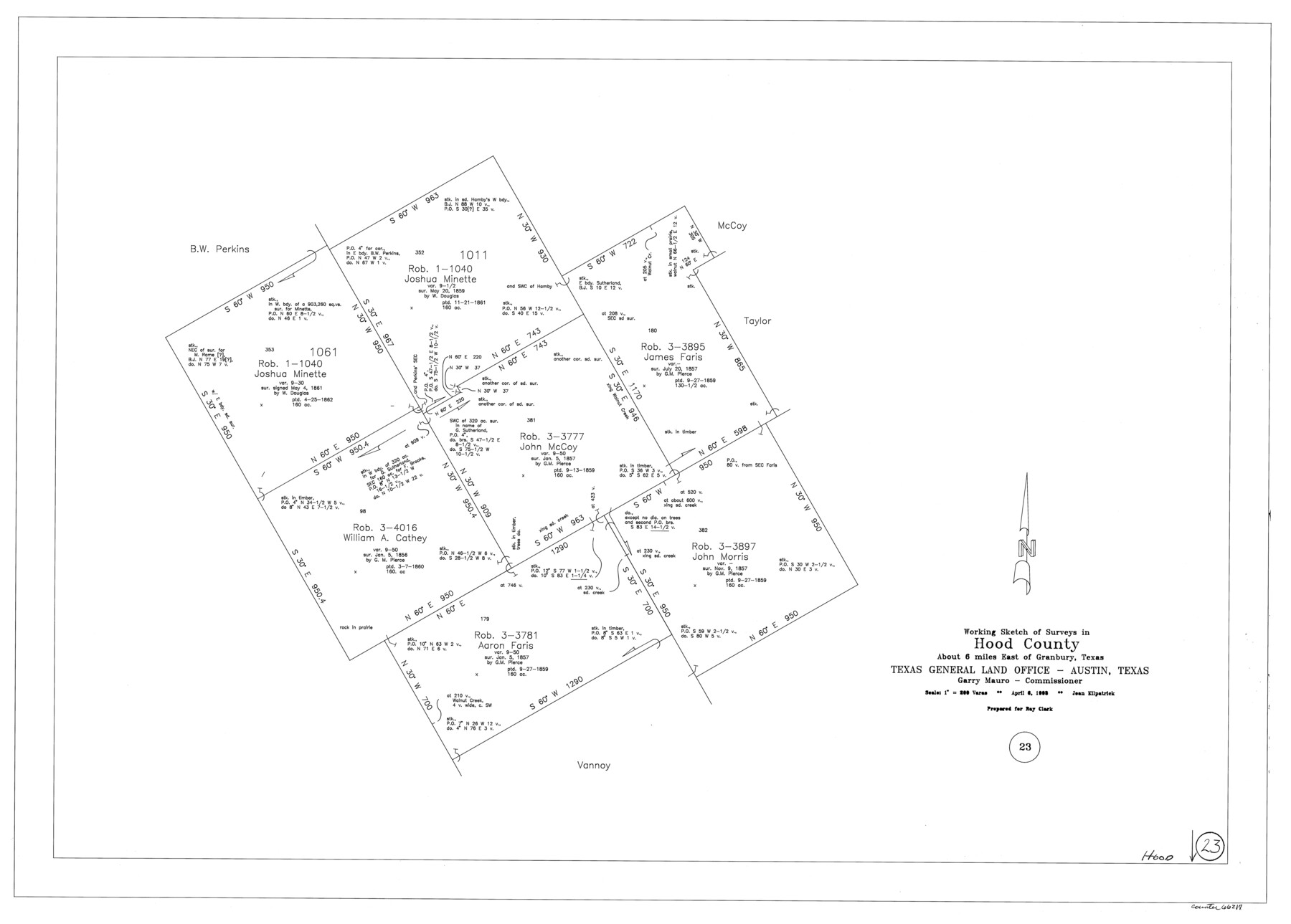 66217, Hood County Working Sketch 23, General Map Collection