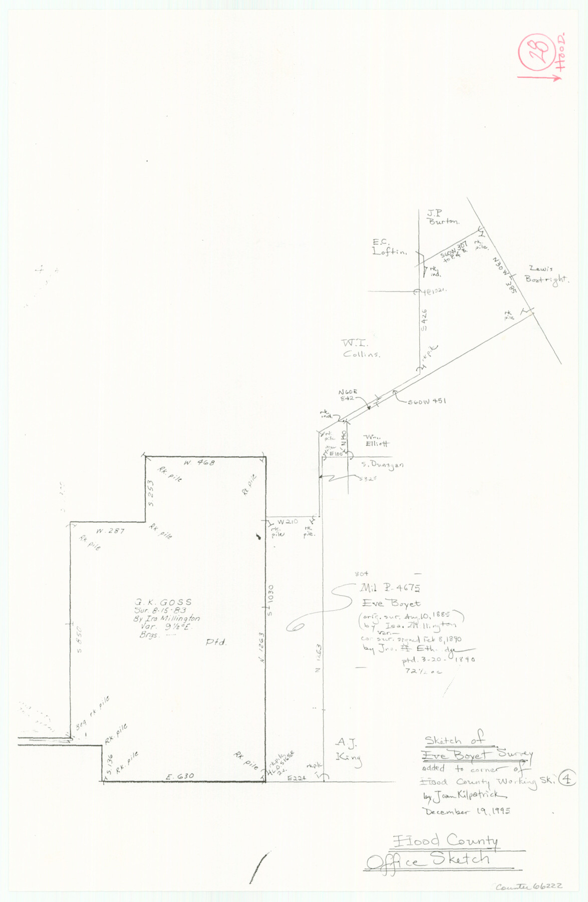 66222, Hood County Working Sketch 28, General Map Collection