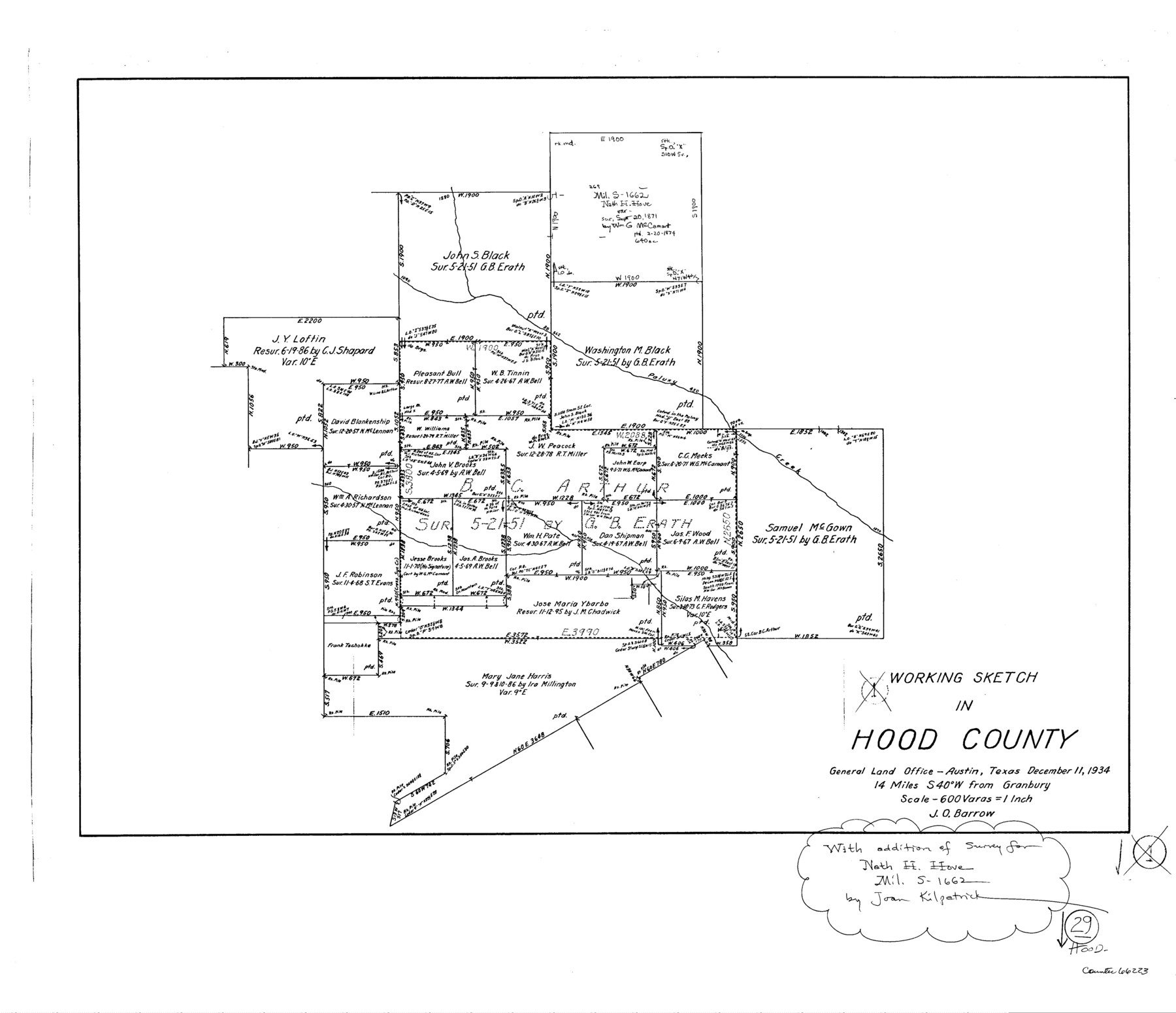 66223, Hood County Working Sketch 29, General Map Collection