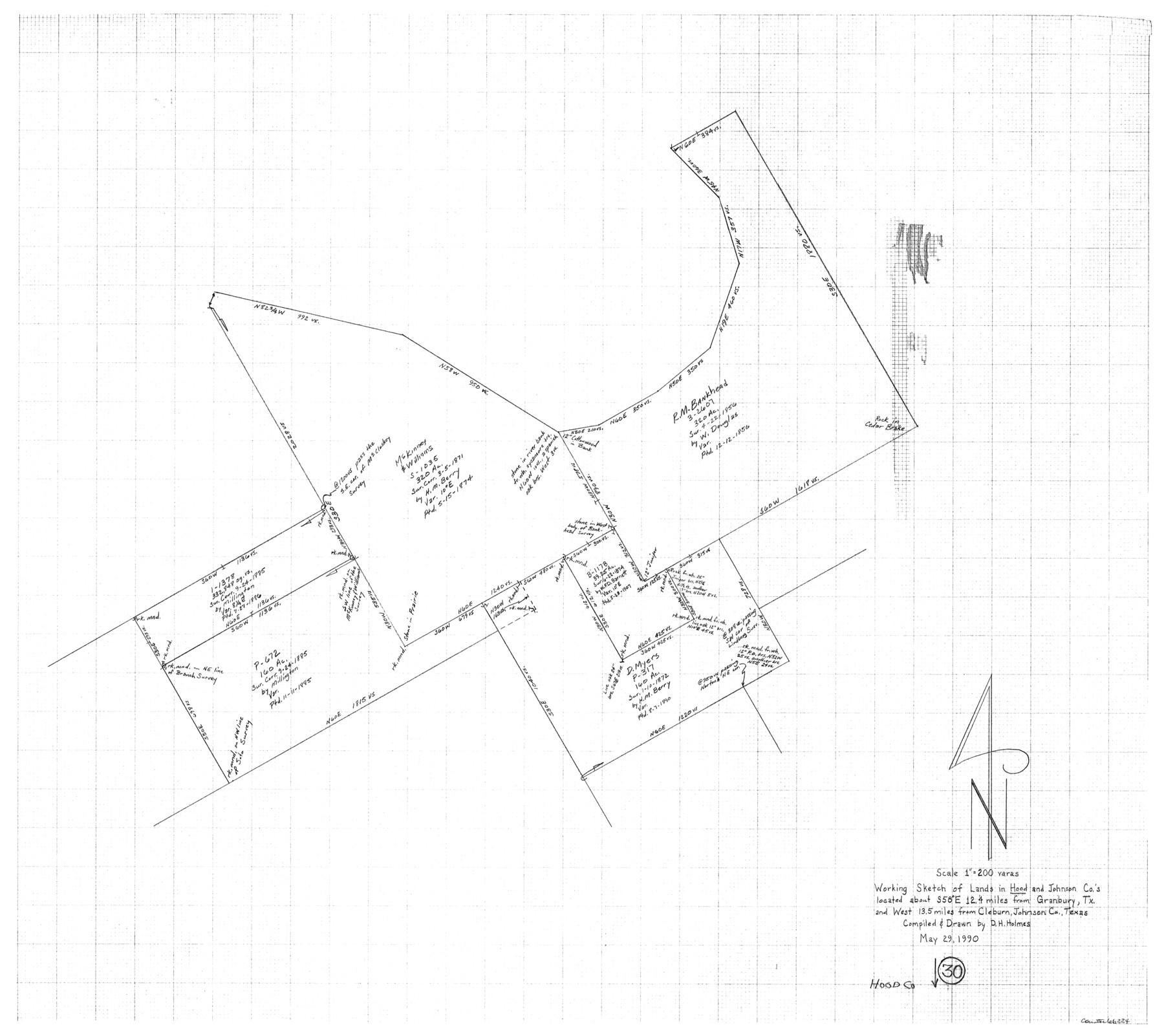 66224, Hood County Working Sketch 30, General Map Collection