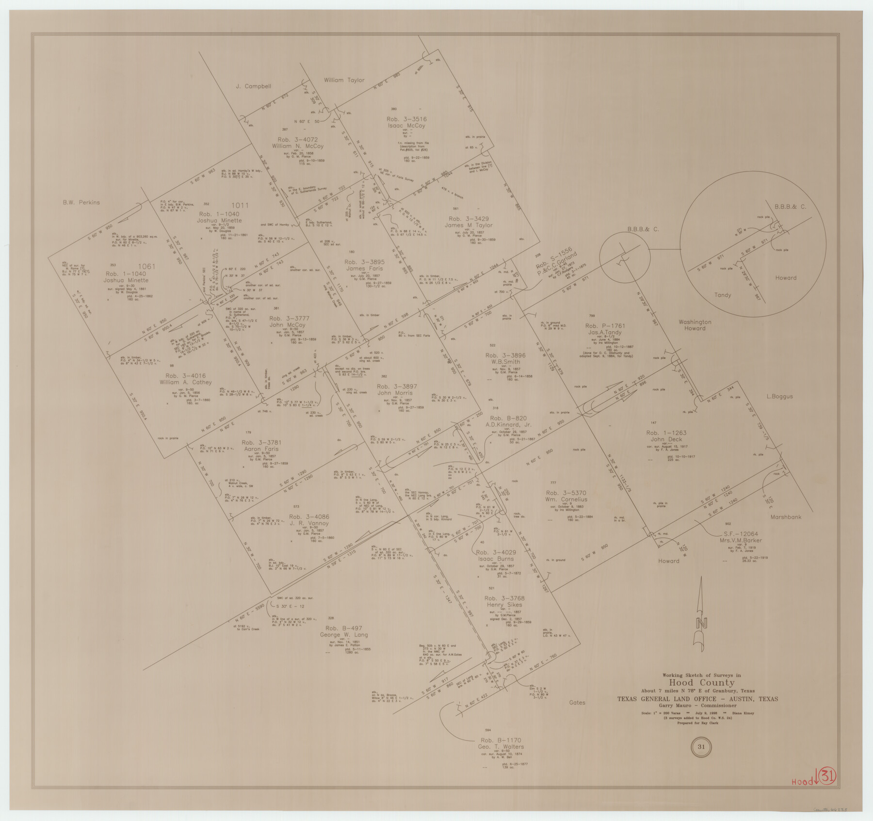 66225, Hood County Working Sketch 31, General Map Collection