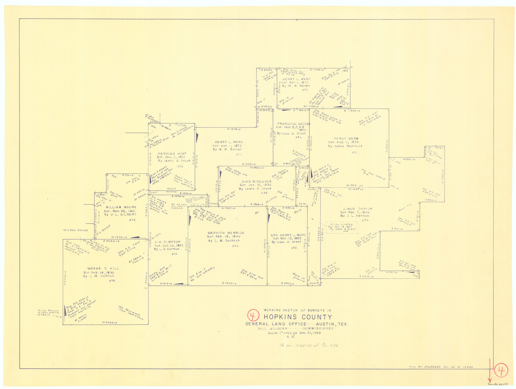 66229, Hopkins County Working Sketch 4, General Map Collection