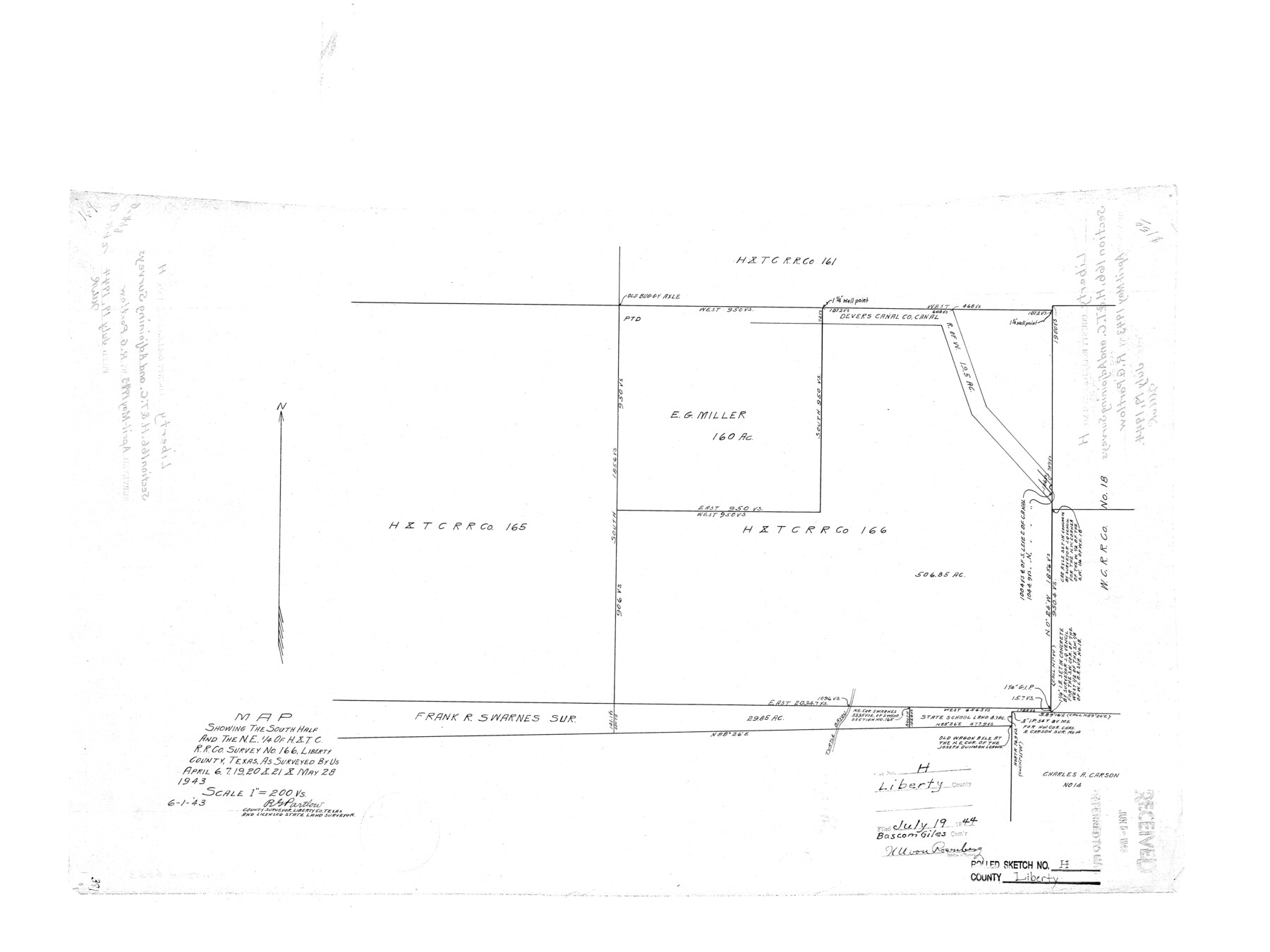 6623, Liberty County Rolled Sketch H, General Map Collection