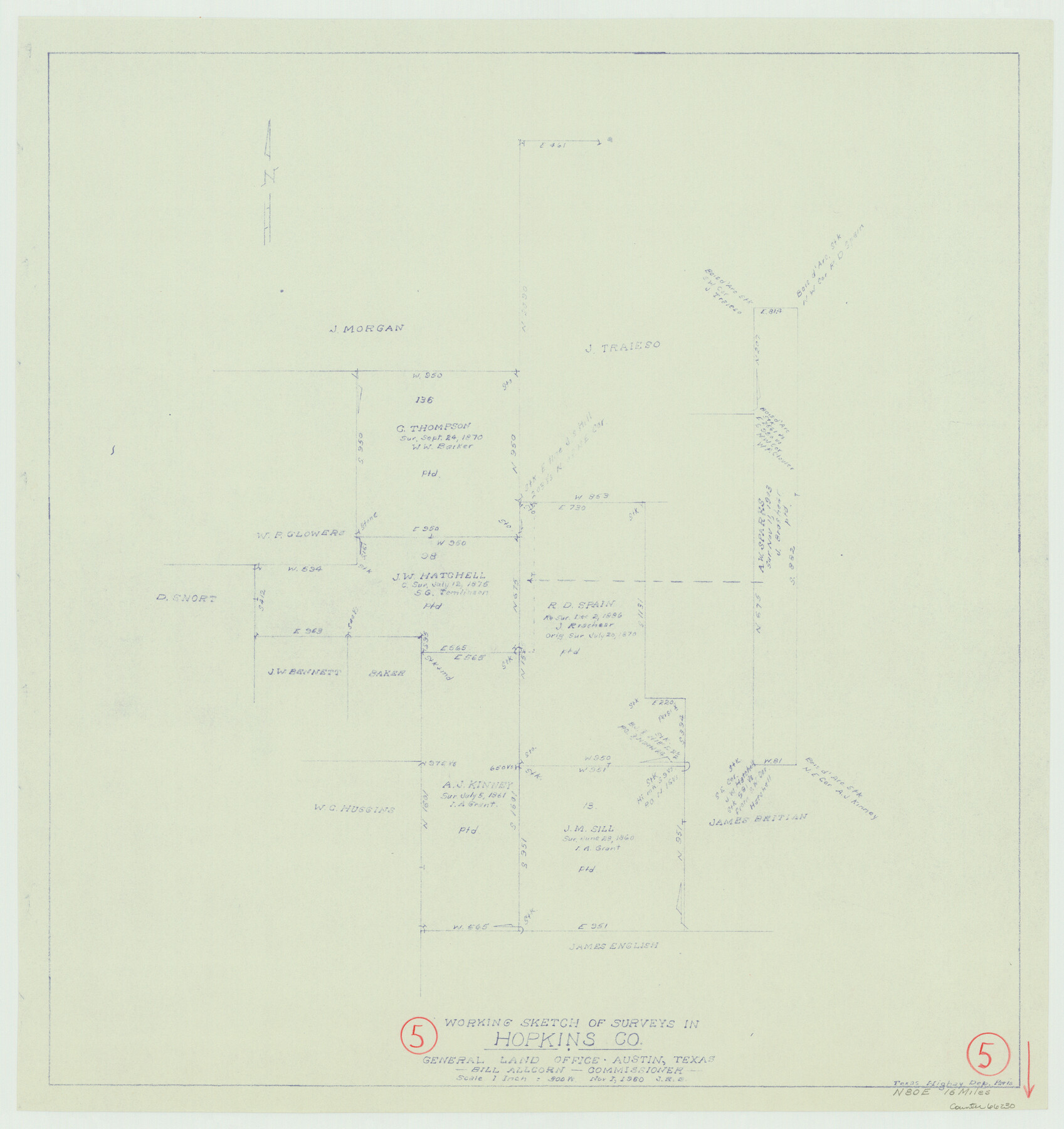 66230, Hopkins County Working Sketch 5, General Map Collection