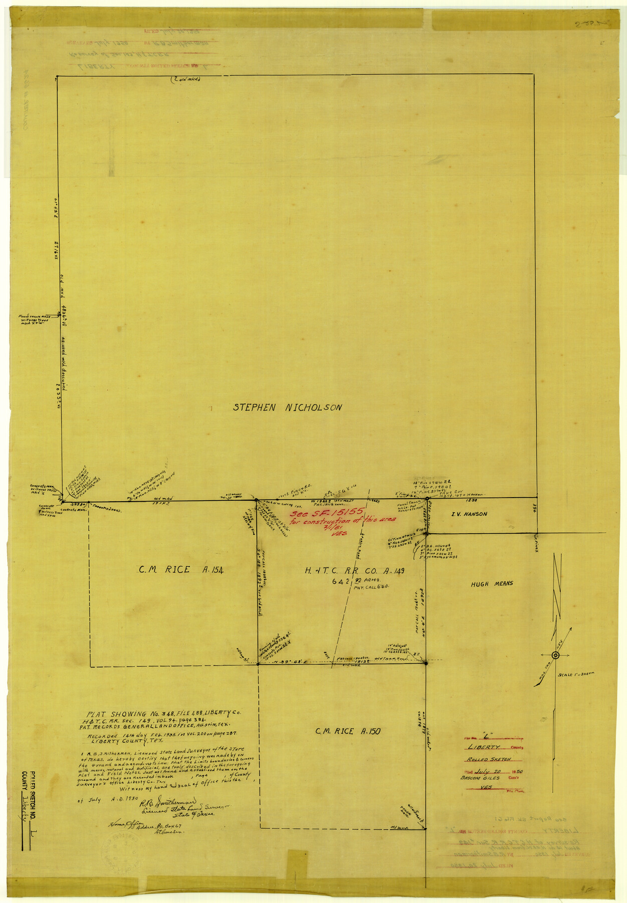 6624, Liberty County Rolled Sketch L, General Map Collection