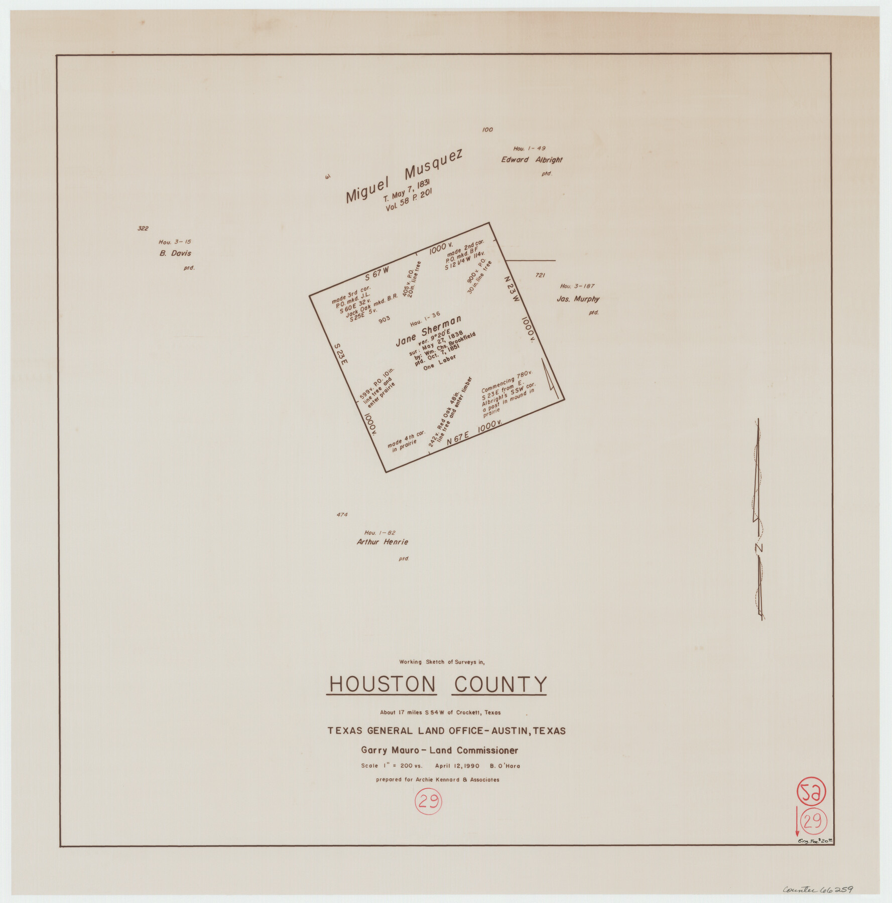 66259, Houston County Working Sketch 29, General Map Collection