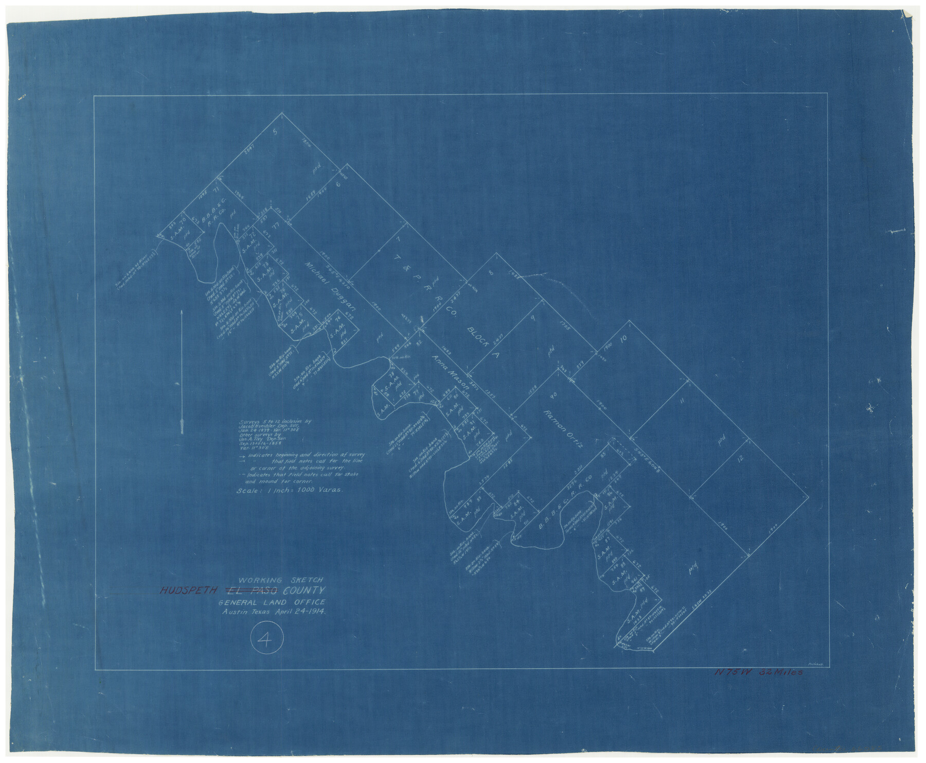 66285, Hudspeth County Working Sketch 4, General Map Collection