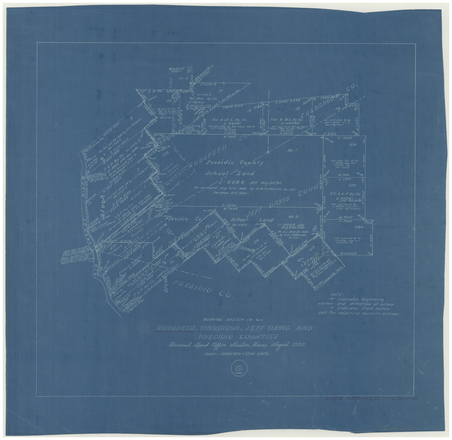 66287, Hudspeth County Working Sketch 6, General Map Collection