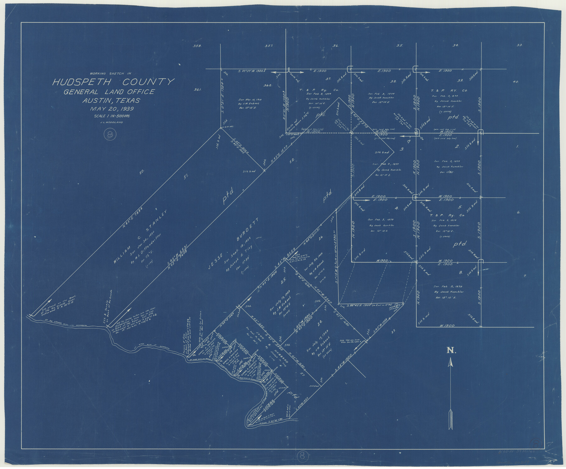 66289, Hudspeth County Working Sketch 8, General Map Collection