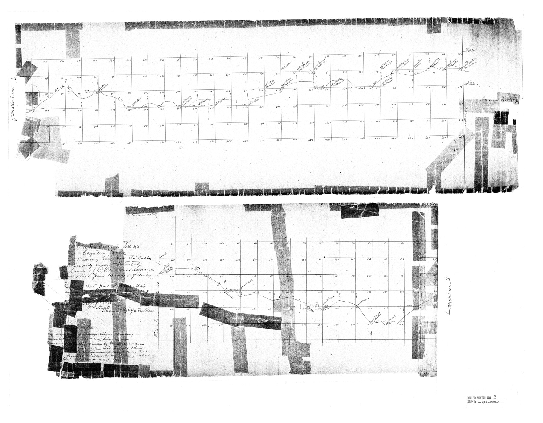 6629, Lipscomb County Rolled Sketch 3, General Map Collection