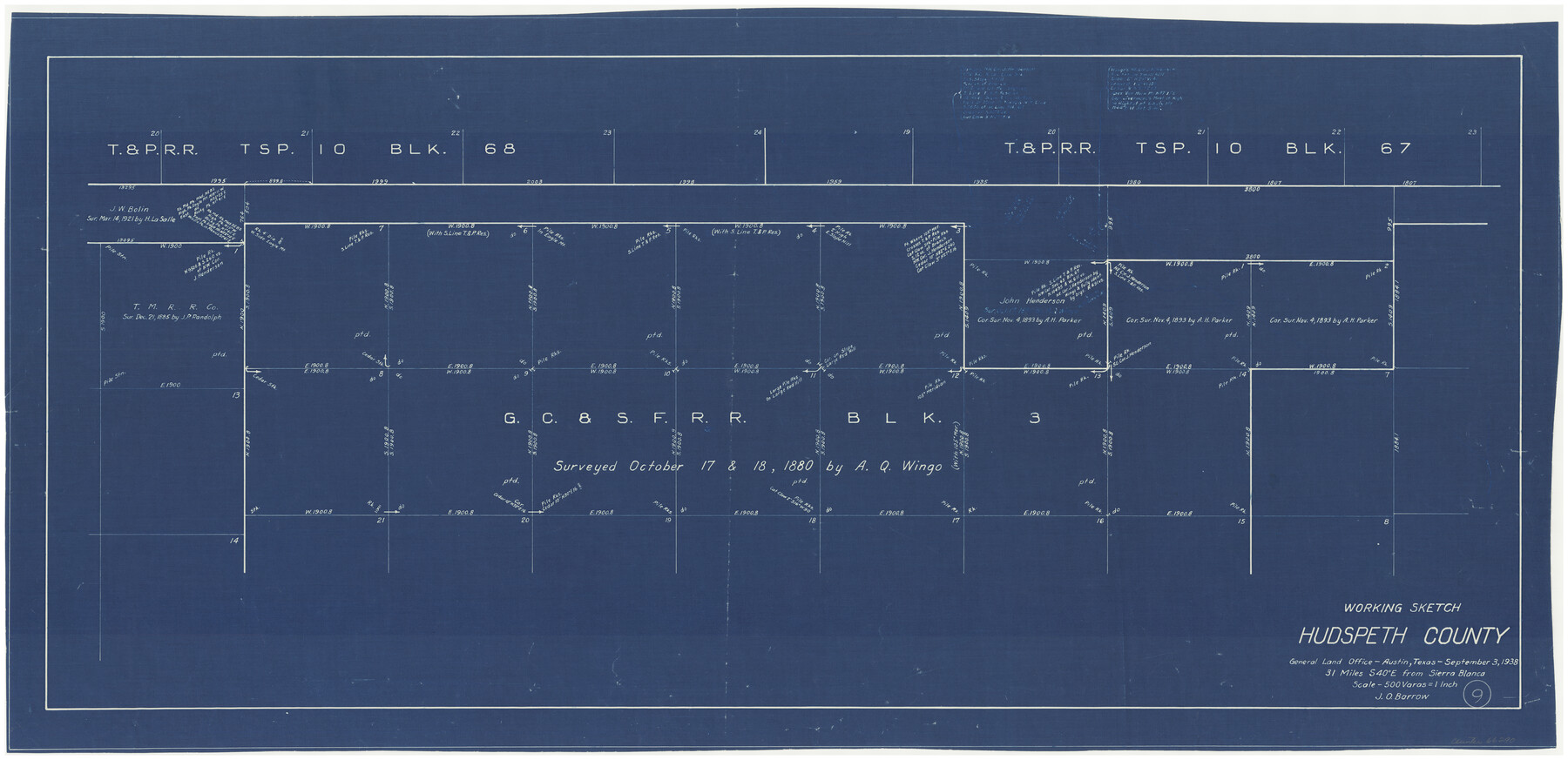 66290, Hudspeth County Working Sketch 9, General Map Collection