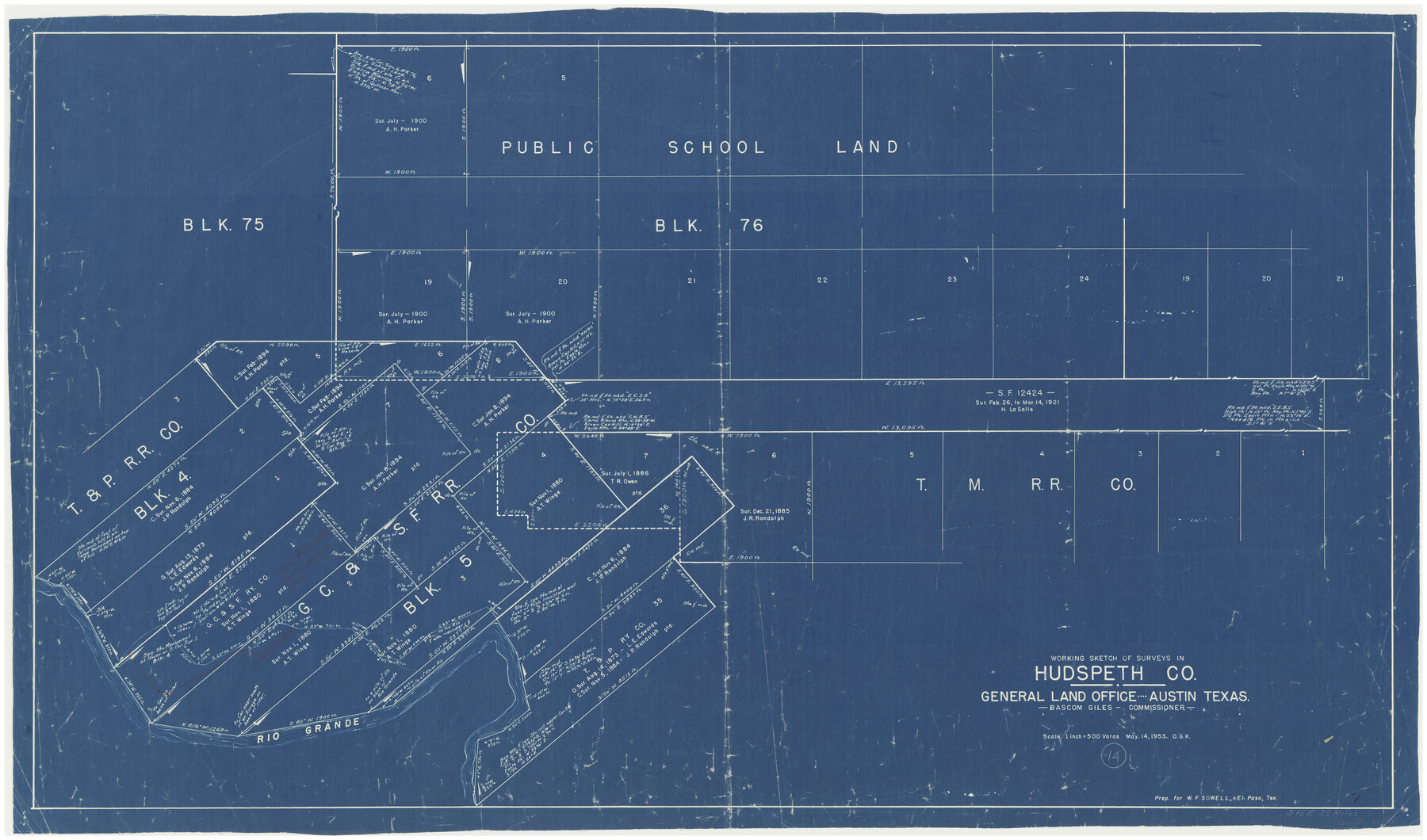 66296, Hudspeth County Working Sketch 14, General Map Collection