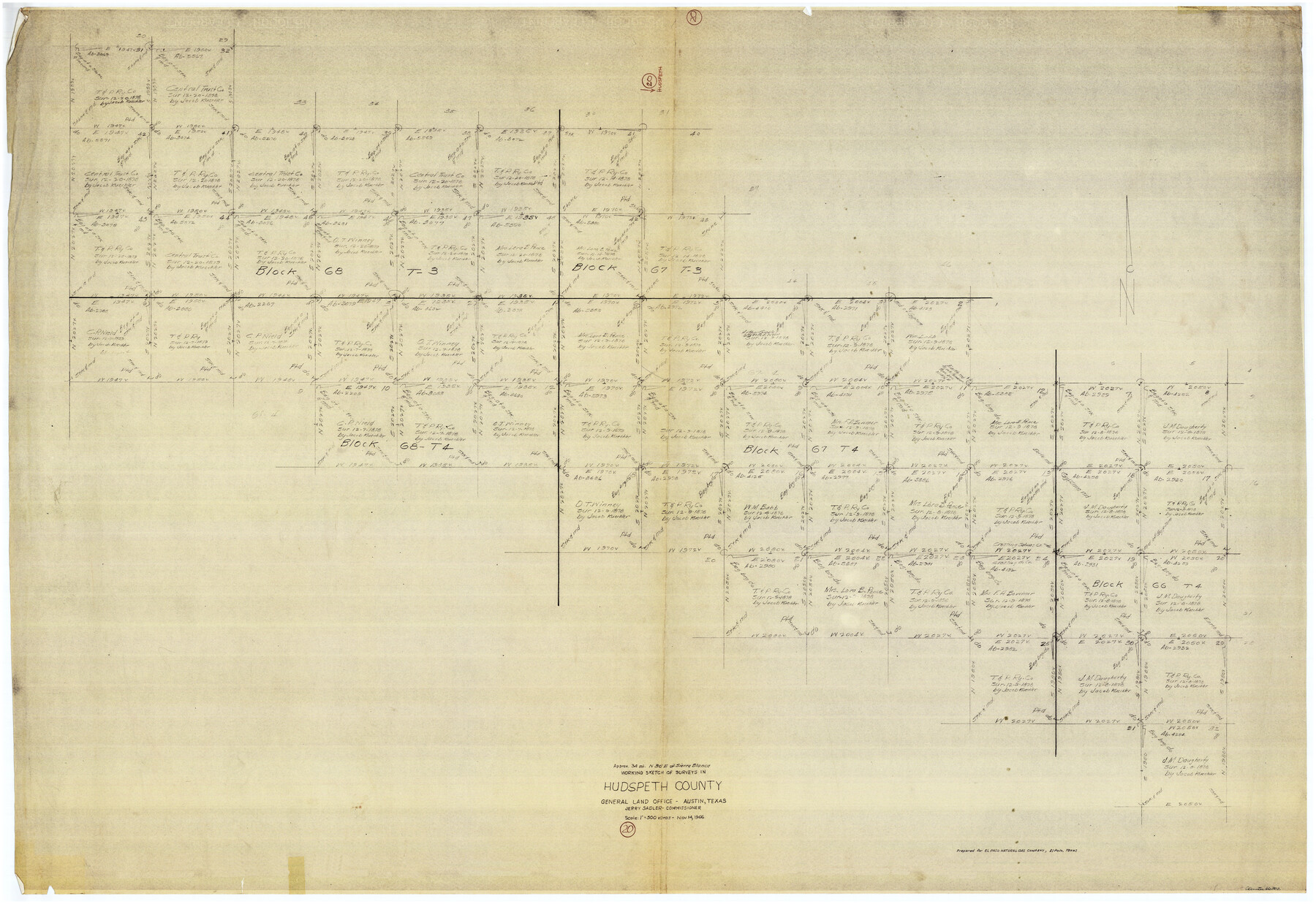 66302, Hudspeth County Working Sketch 20, General Map Collection