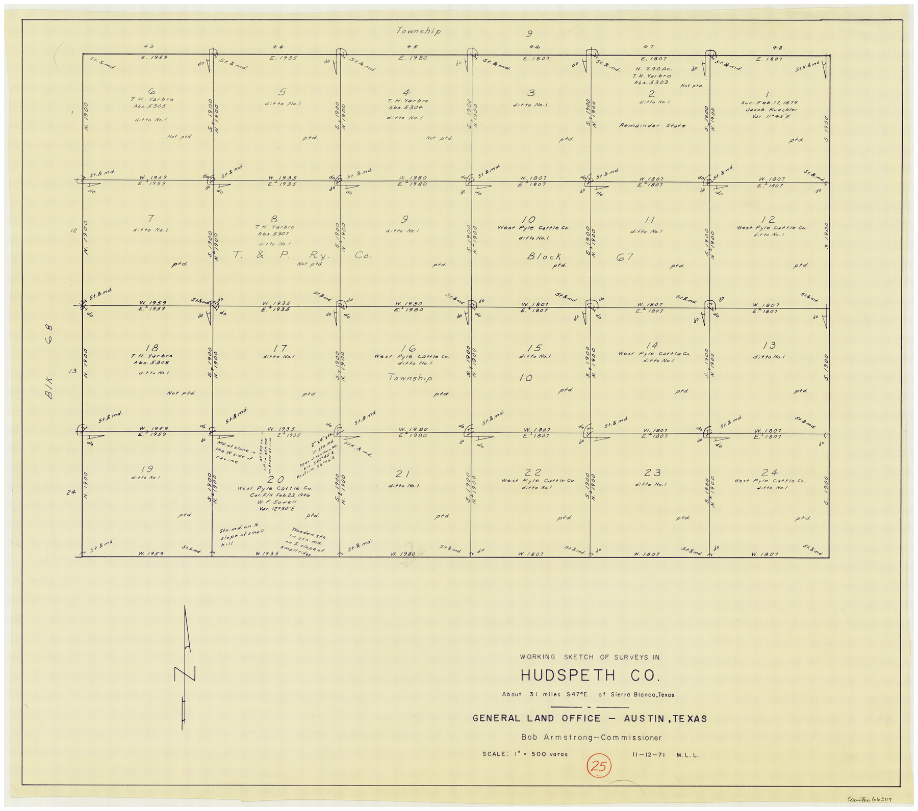 66307, Hudspeth County Working Sketch 25, General Map Collection