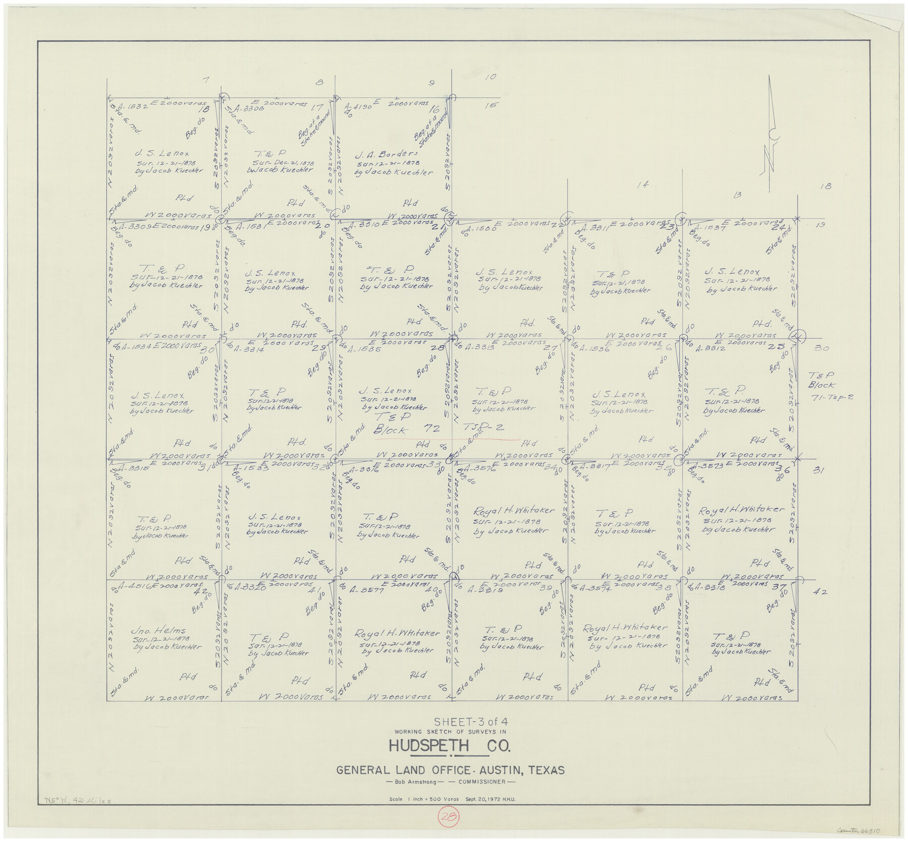 66310, Hudspeth County Working Sketch 28, General Map Collection