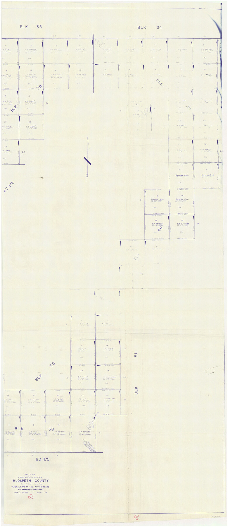 66313, Hudspeth County Working Sketch 30, General Map Collection