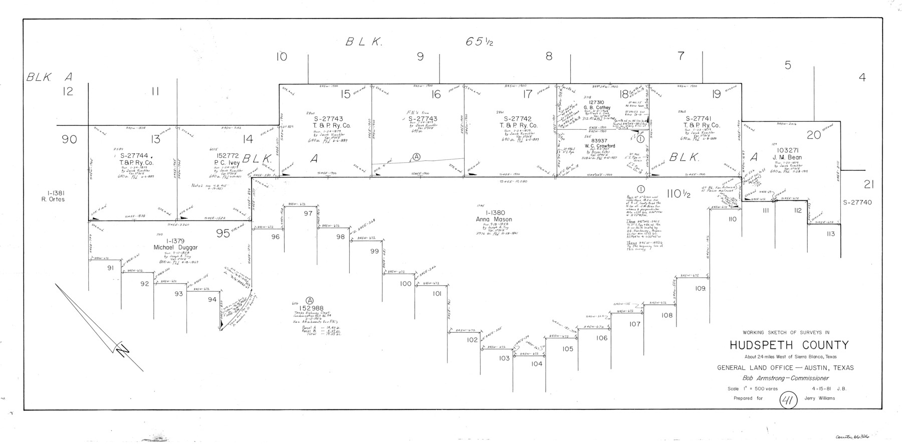 66326, Hudspeth County Working Sketch 41, General Map Collection