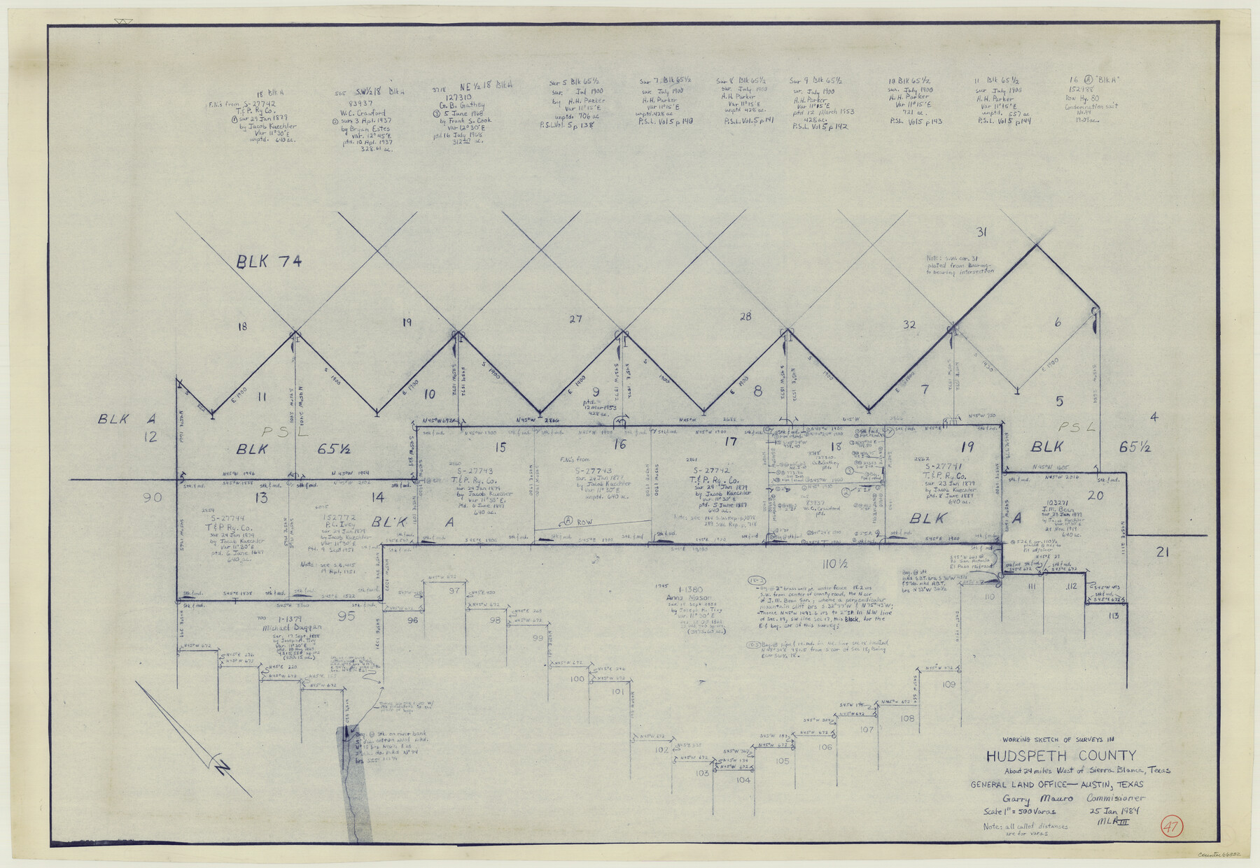 66332, Hudspeth County Working Sketch 47, General Map Collection