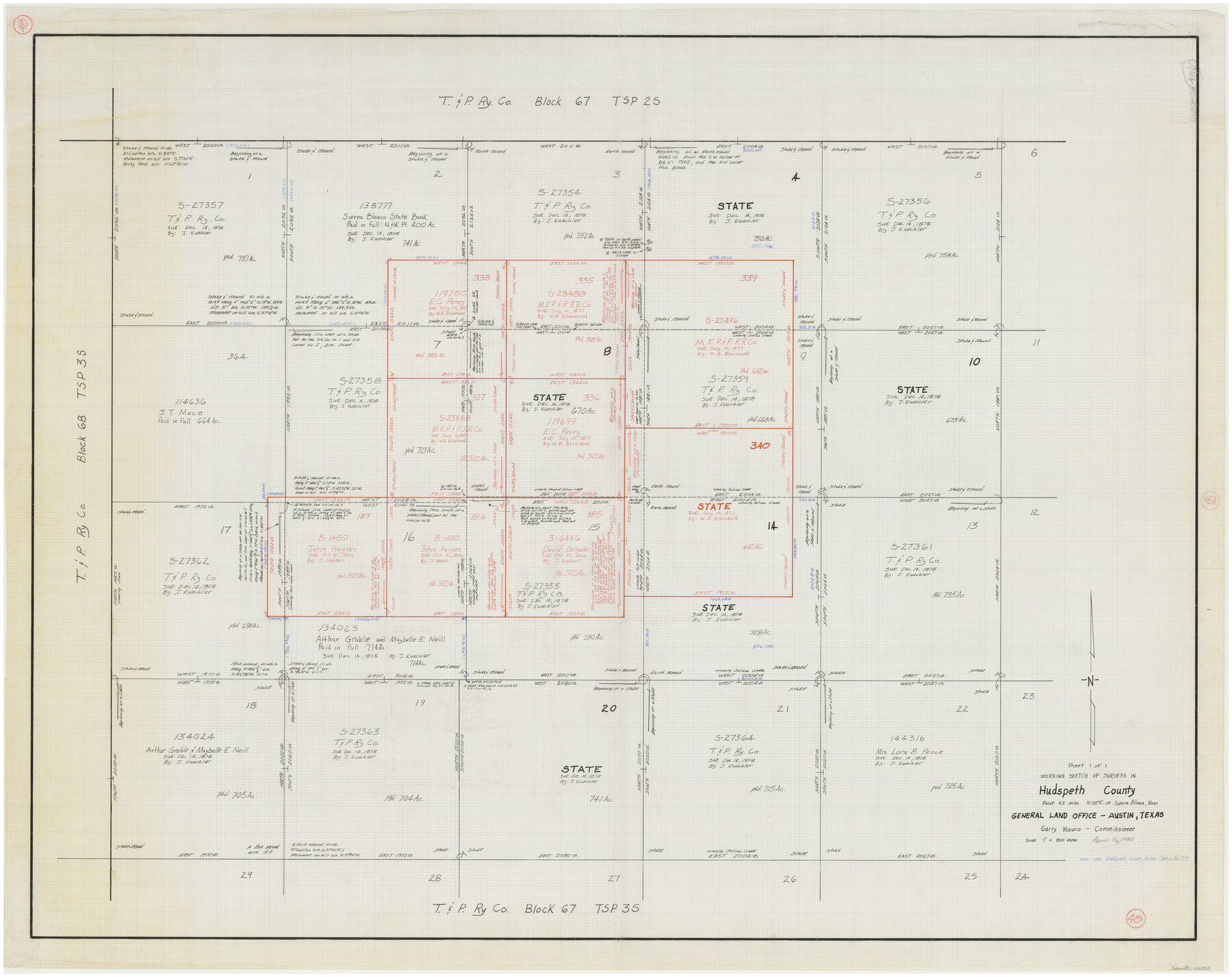 66333, Hudspeth County Working Sketch 48, General Map Collection