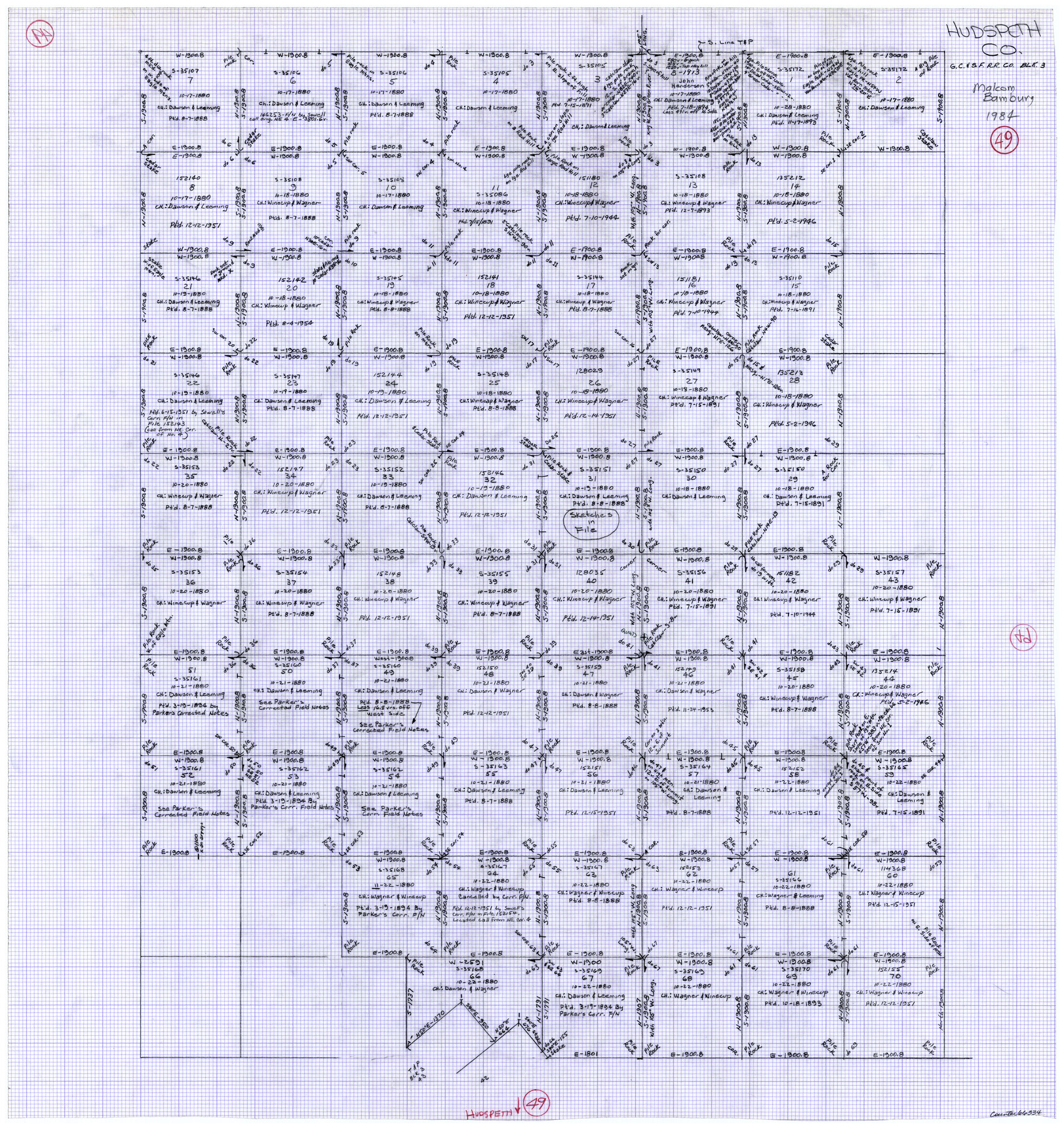 66334, Hudspeth County Working Sketch 49, General Map Collection