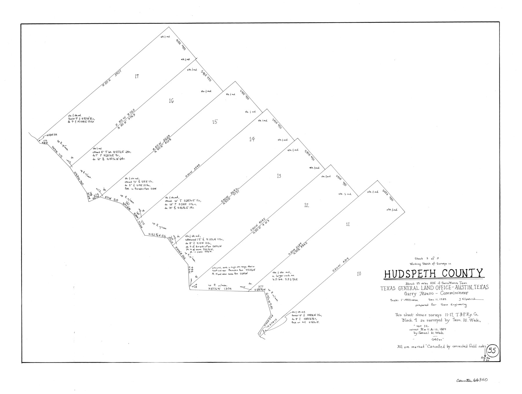 66340, Hudspeth County Working Sketch 55, General Map Collection