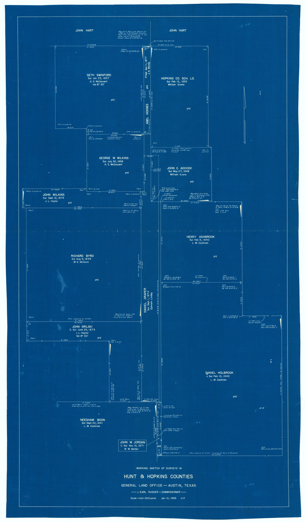 66354, Hunt County Working Sketch 7, General Map Collection