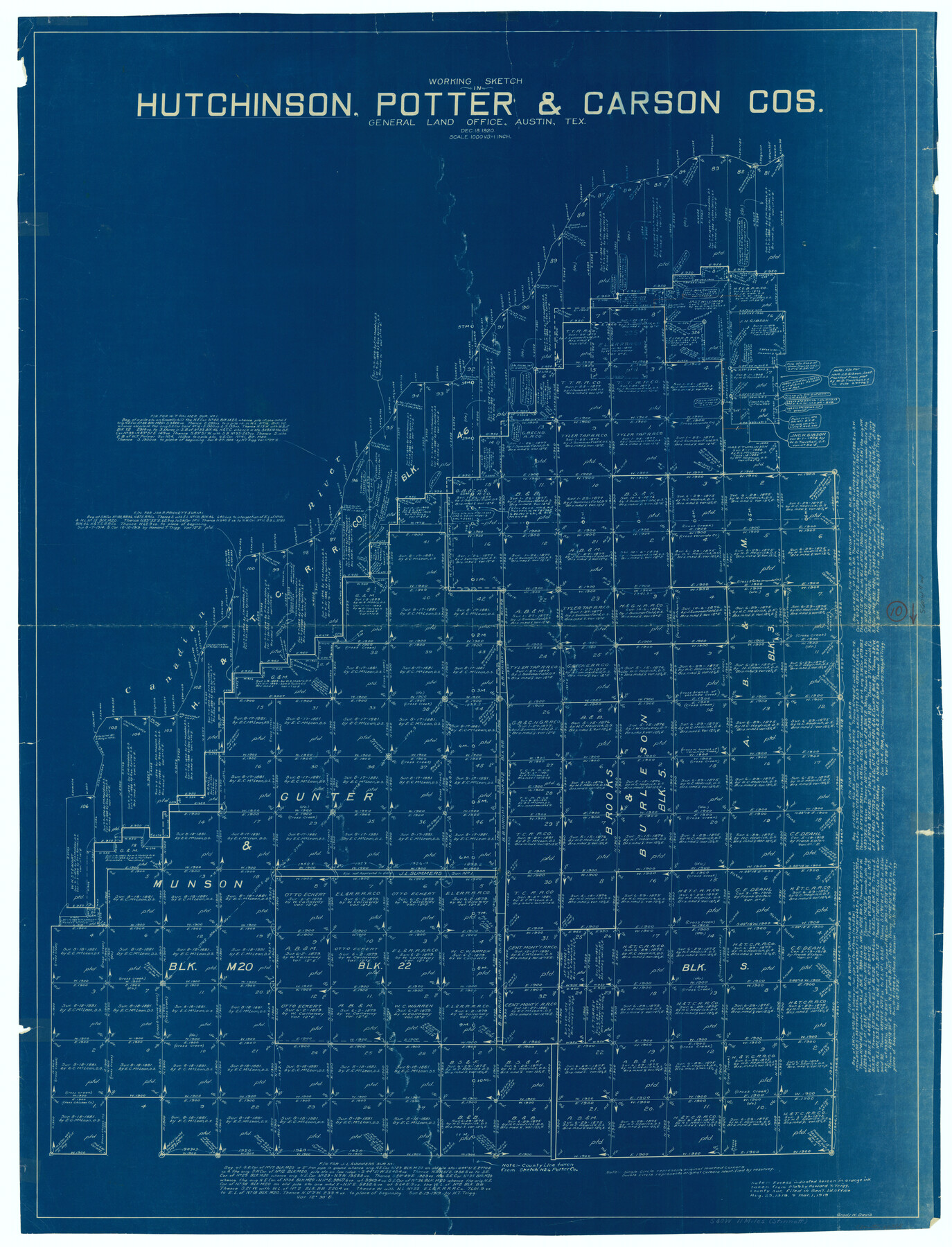 66368, Hutchinson County Working Sketch 10, General Map Collection