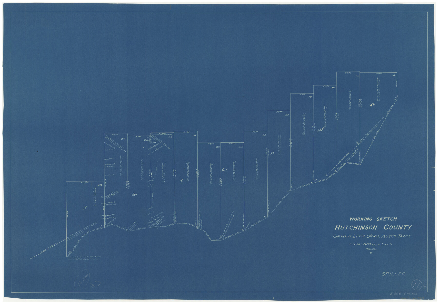 66369, Hutchinson County Working Sketch 11, General Map Collection