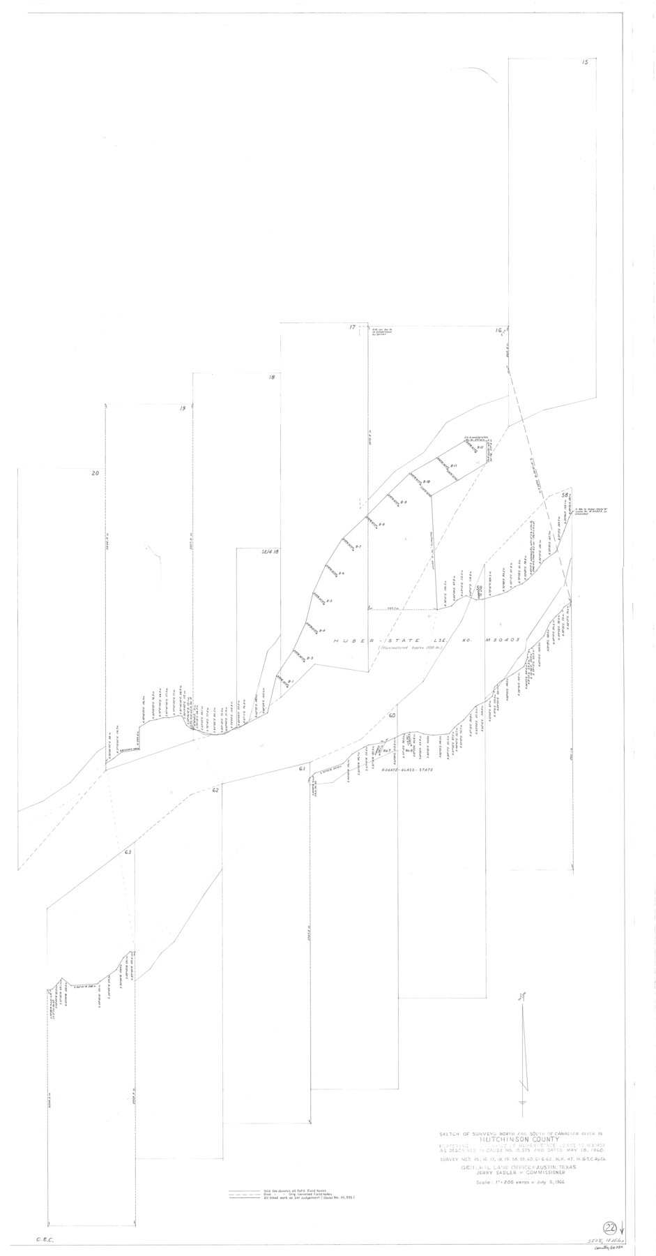 66382, Hutchinson County Working Sketch 22, General Map Collection