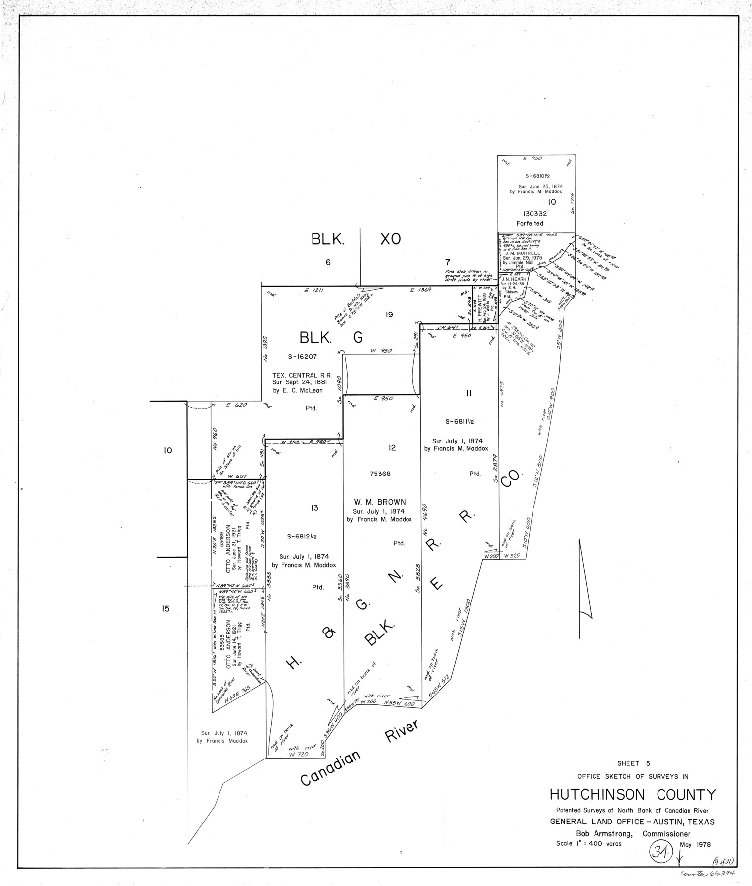 66394, Hutchinson County Working Sketch 34, General Map Collection