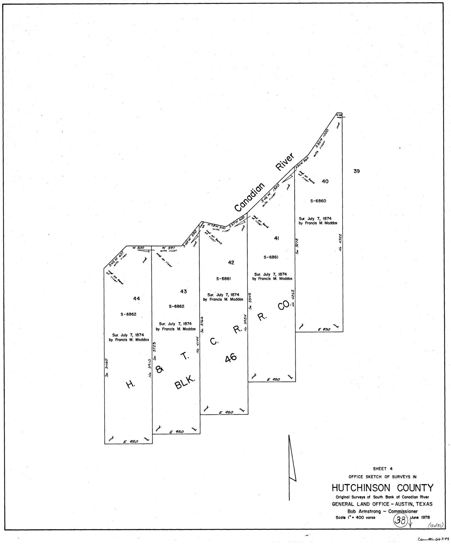 66398, Hutchinson County Working Sketch 38, General Map Collection