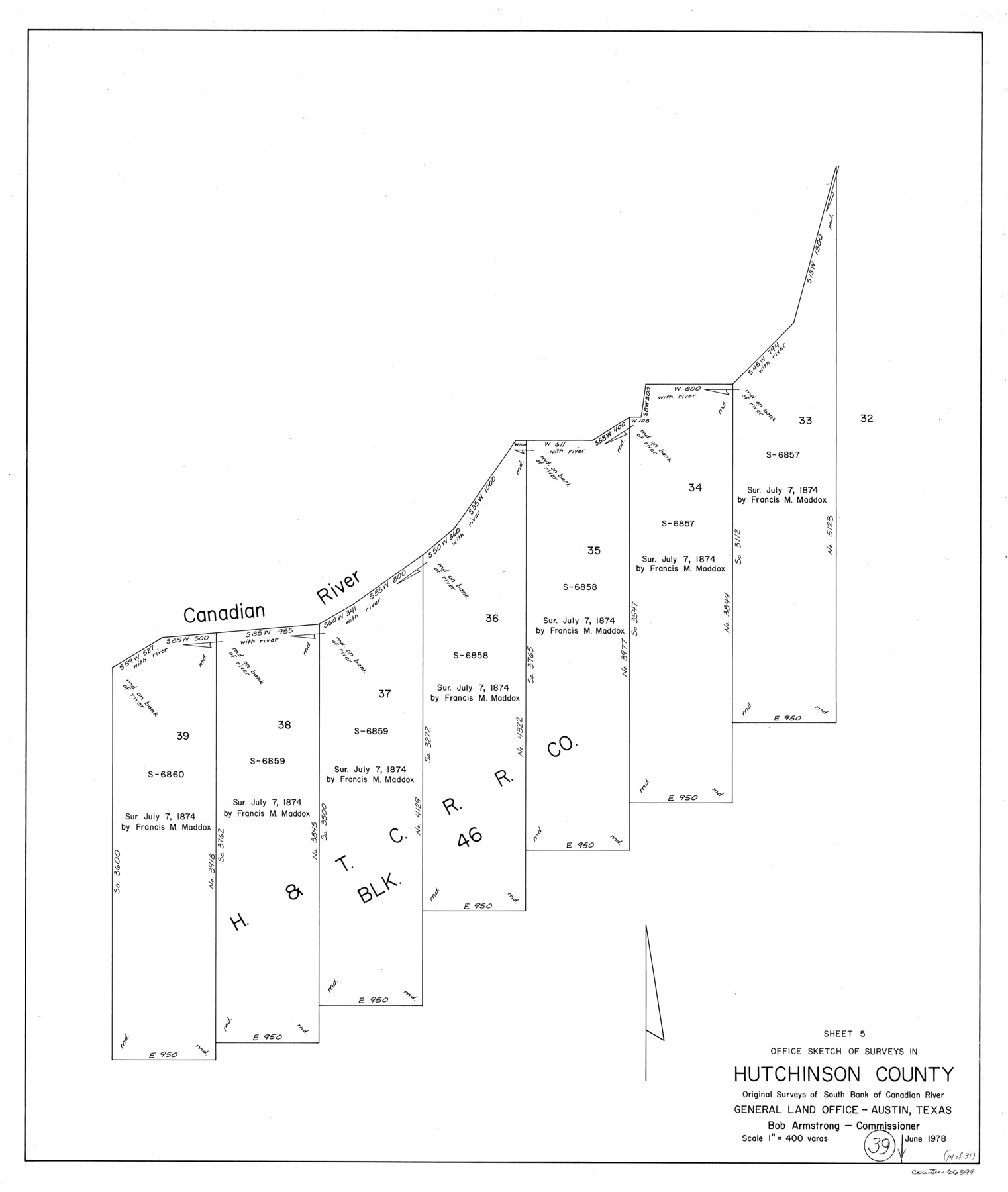 66399, Hutchinson County Working Sketch 39, General Map Collection