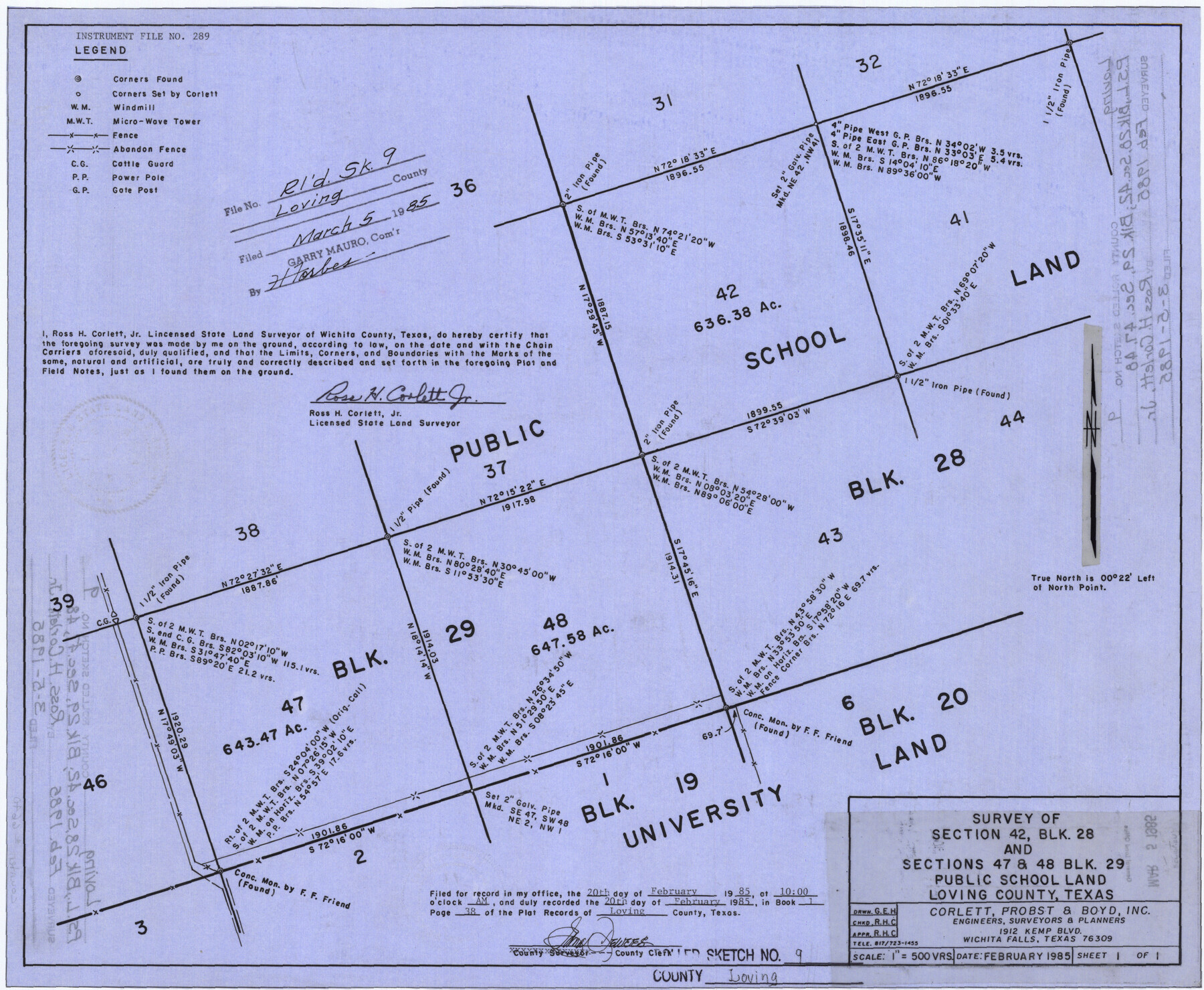 6640, Loving County Rolled Sketch 9, General Map Collection