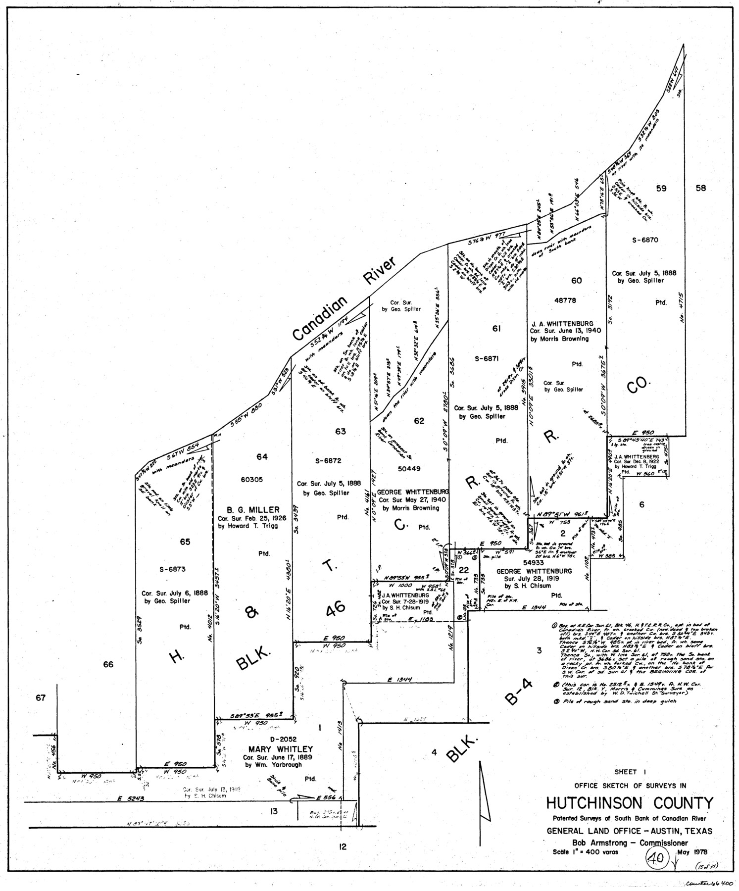 66400, Hutchinson County Working Sketch 40, General Map Collection