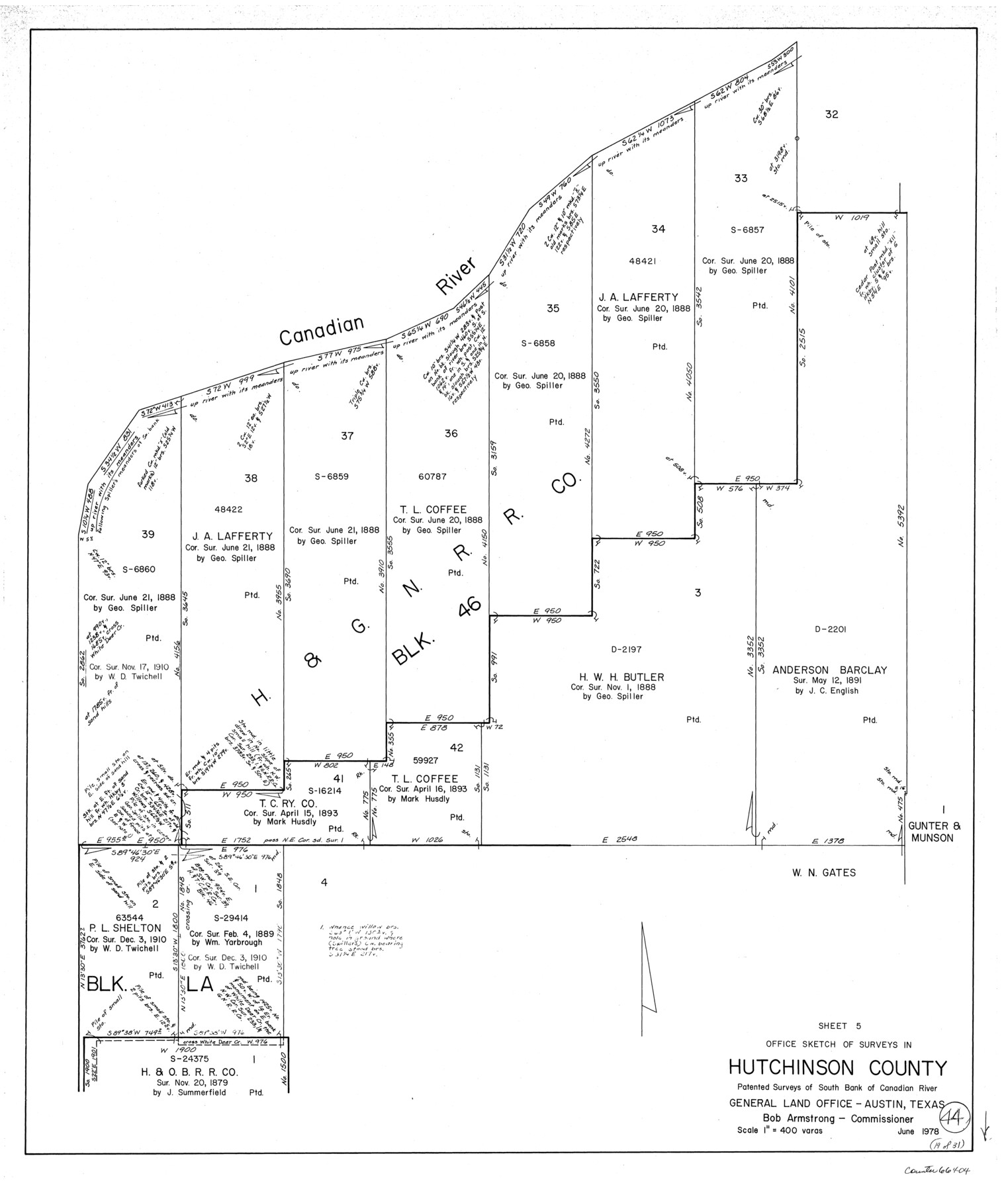 66404, Hutchinson County Working Sketch 44, General Map Collection