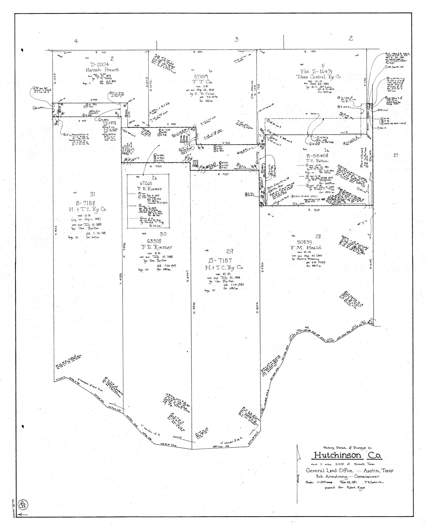 66408, Hutchinson County Working Sketch 48, General Map Collection