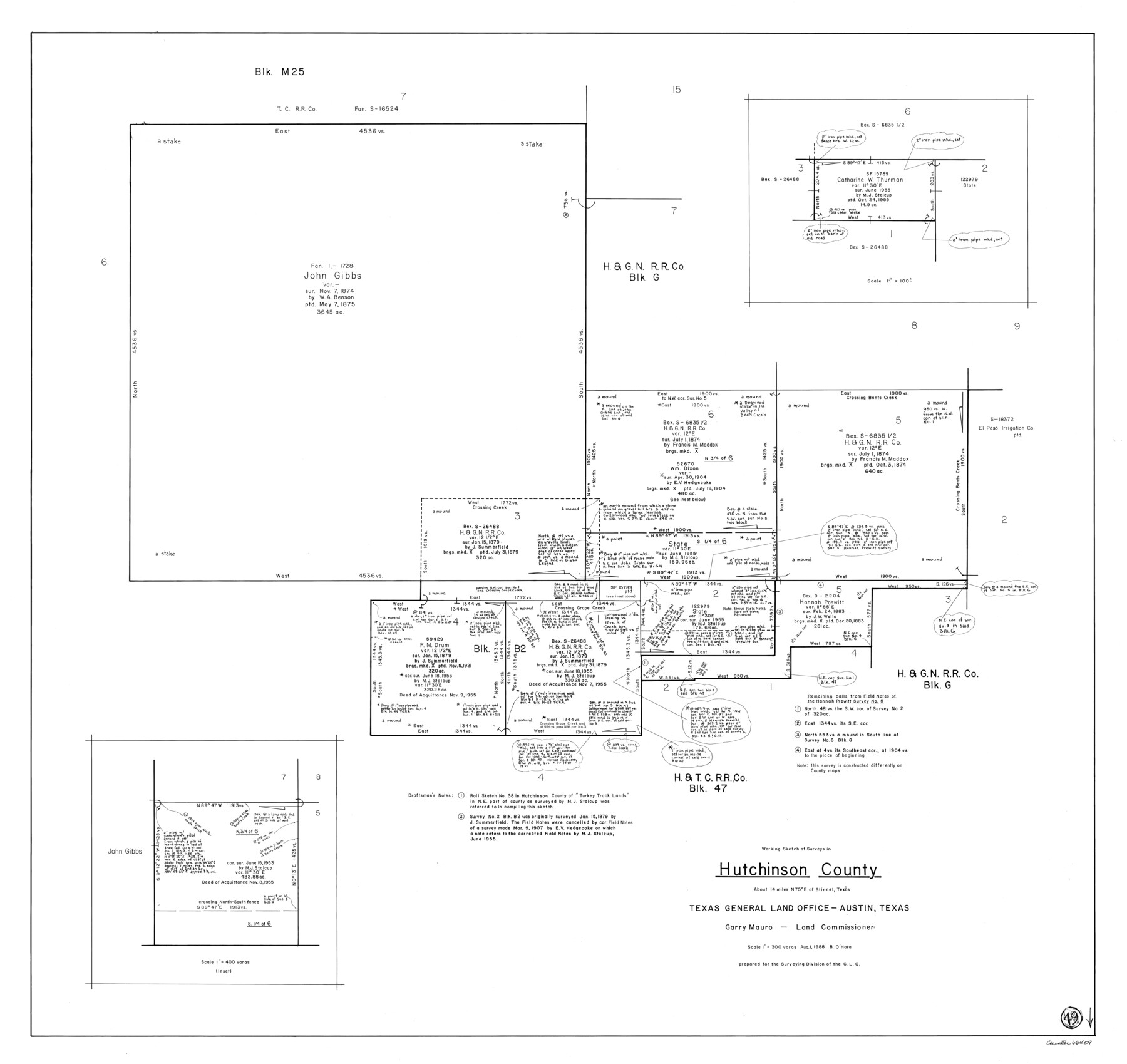 66409, Hutchinson County Working Sketch 49, General Map Collection