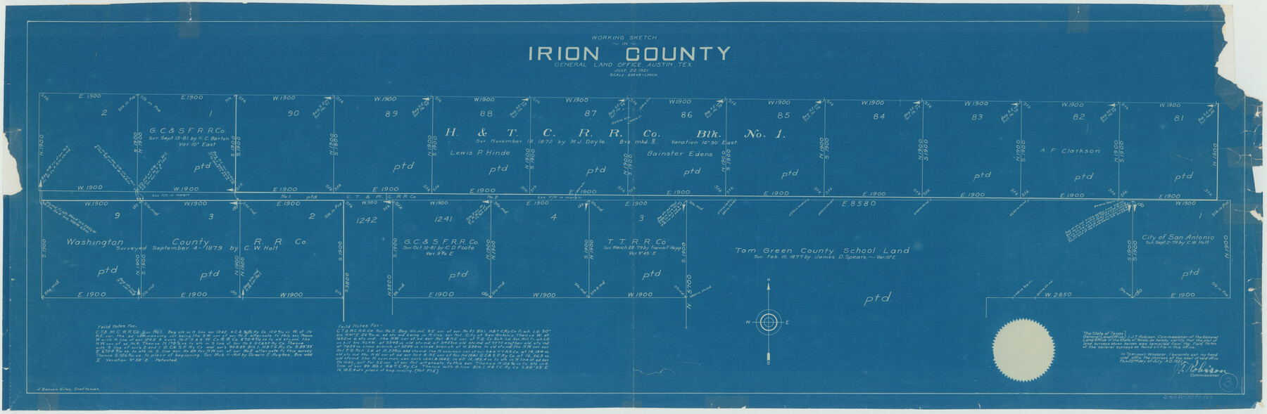 66412, Irion County Working Sketch 3, General Map Collection