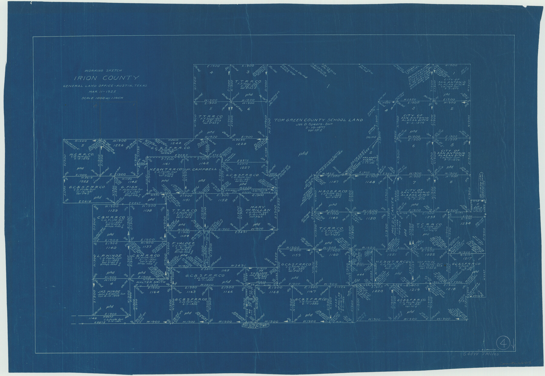 66413, Irion County Working Sketch 4, General Map Collection