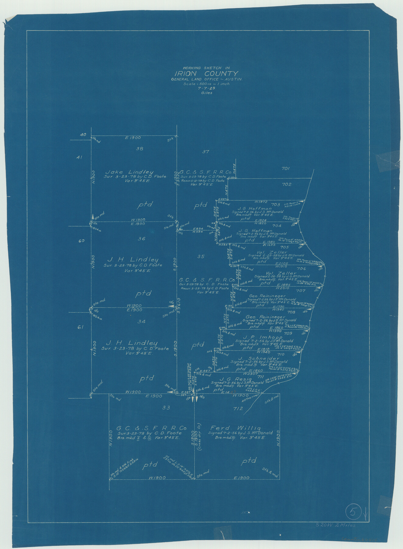 66414, Irion County Working Sketch 5, General Map Collection