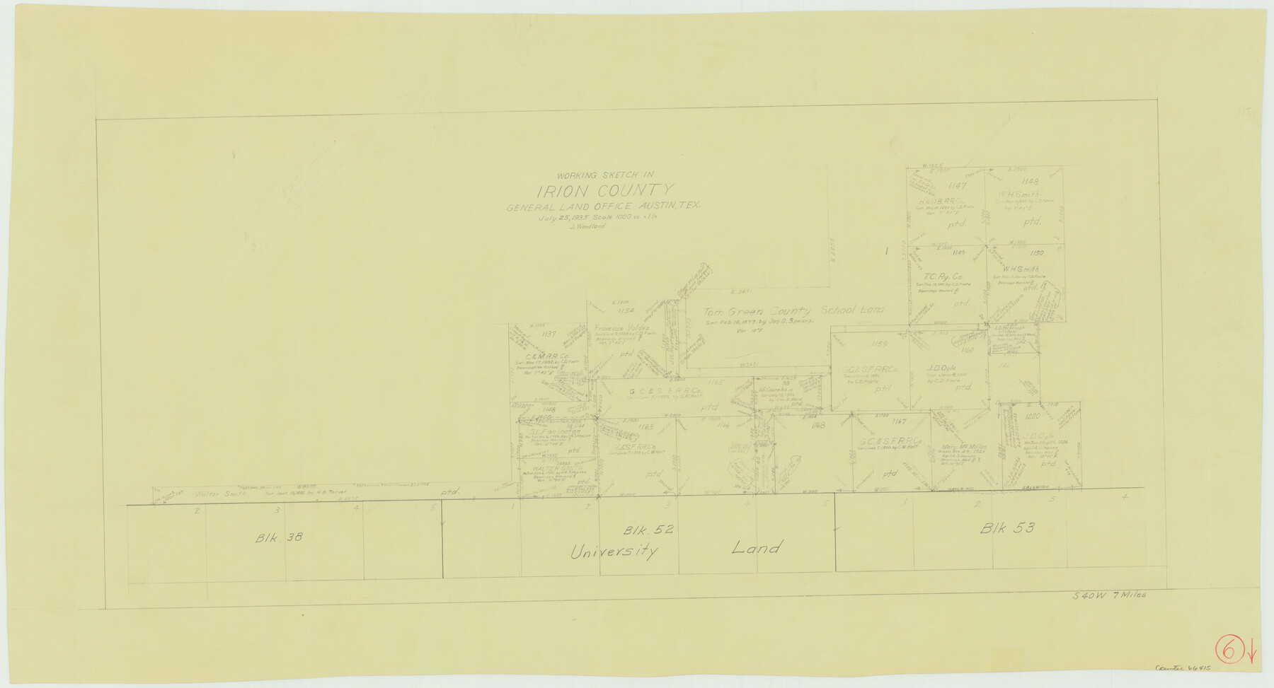 66415, Irion County Working Sketch 6, General Map Collection