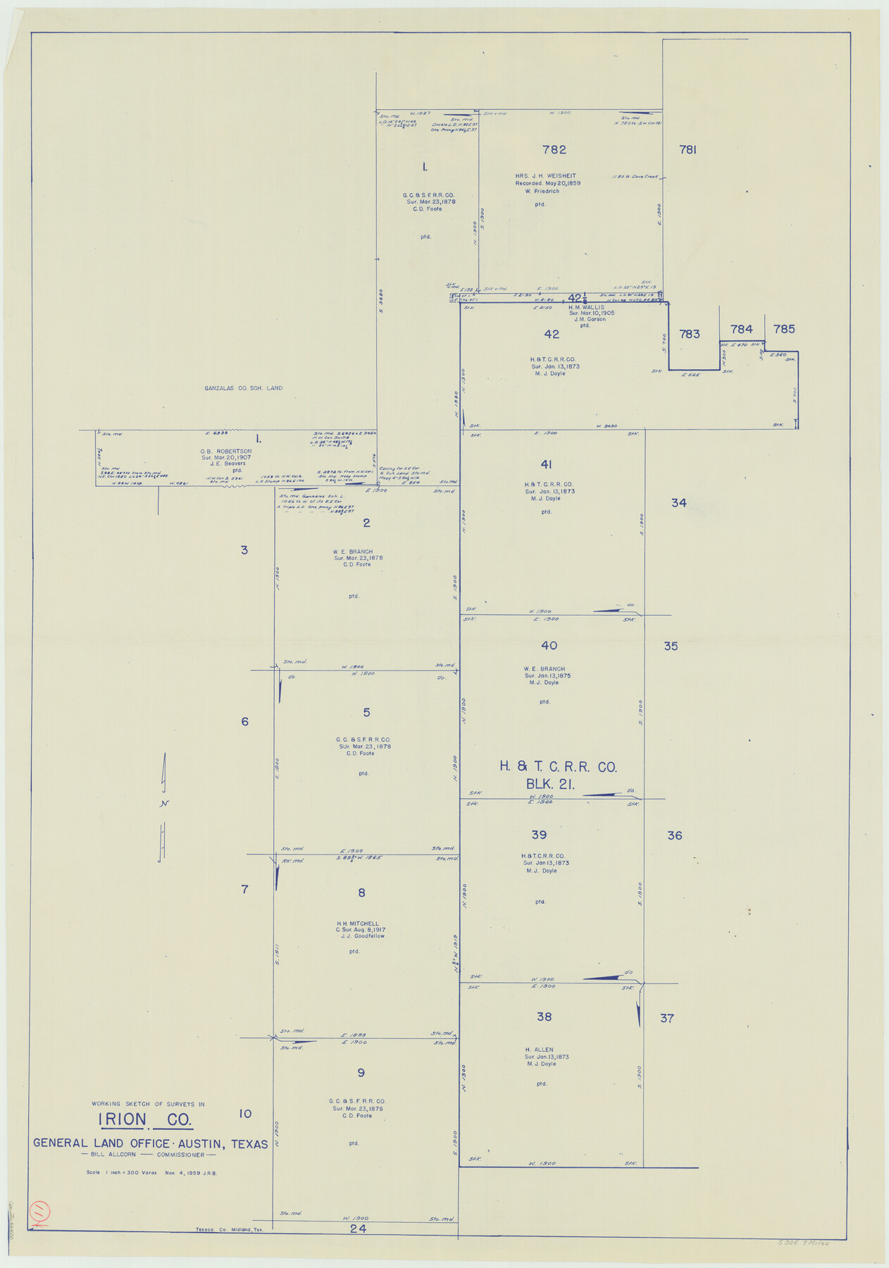 66420, Irion County Working Sketch 11, General Map Collection