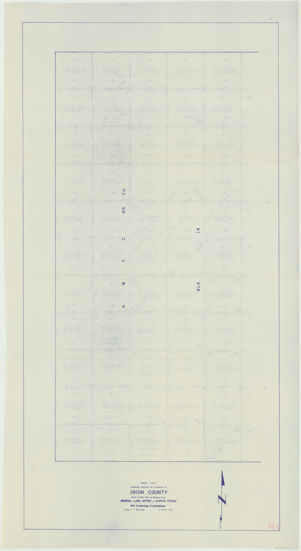 66423, Irion County Working Sketch 14, General Map Collection