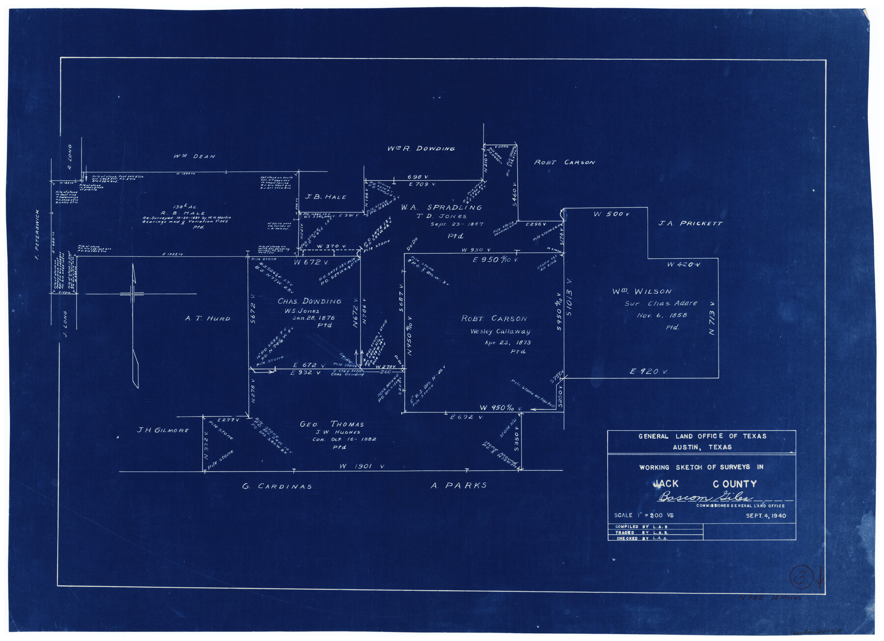 66429, Jack County Working Sketch 3, General Map Collection