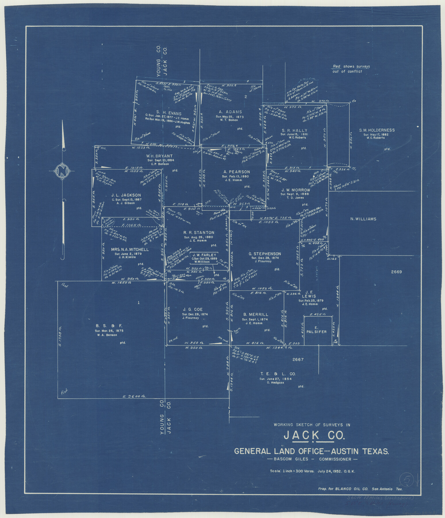 66431, Jack County Working Sketch 5, General Map Collection