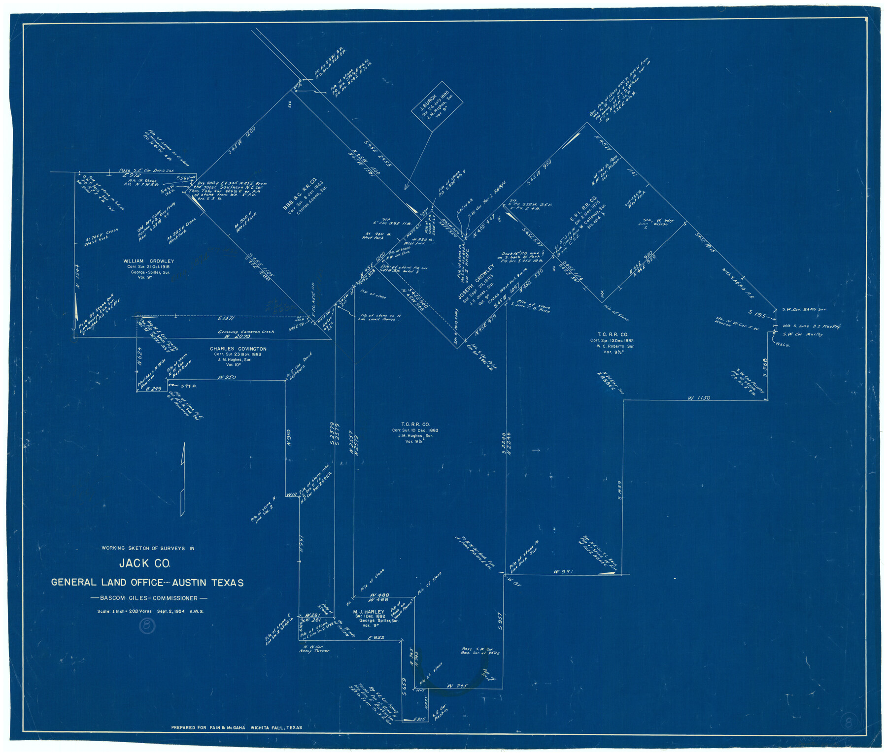 66434, Jack County Working Sketch 8, General Map Collection