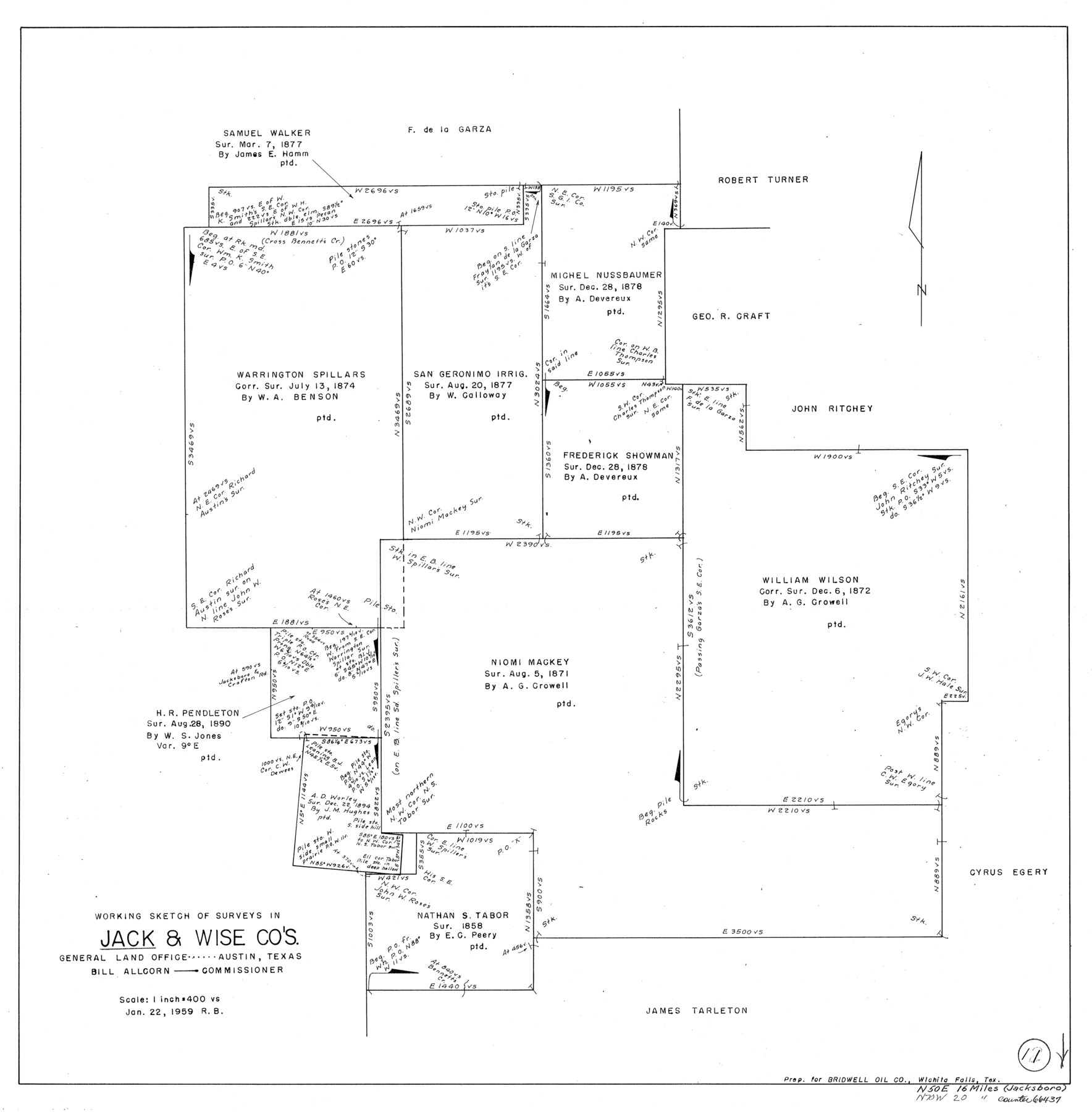 66437, Jack County Working Sketch 11, General Map Collection