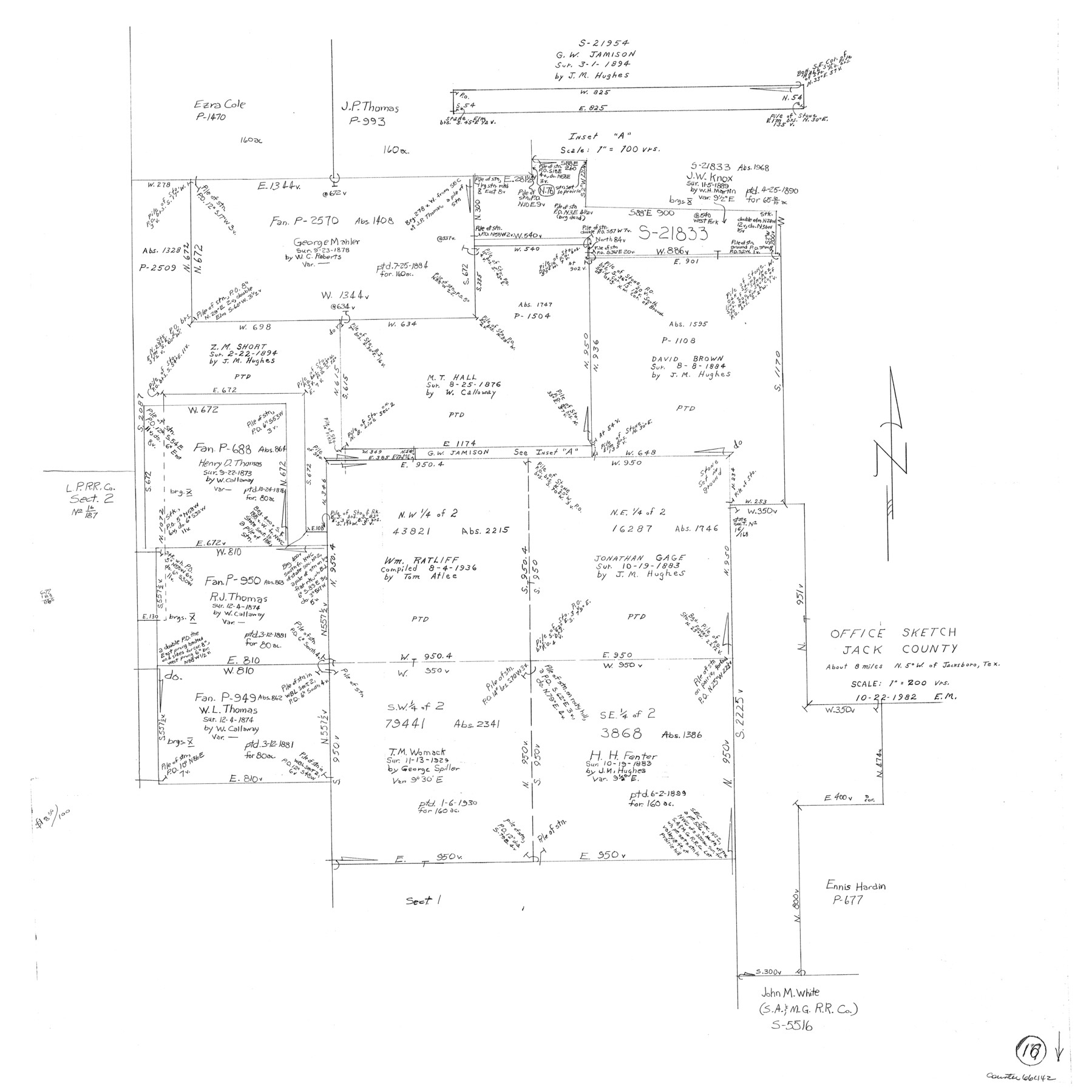 66442, Jack County Working Sketch 16, General Map Collection