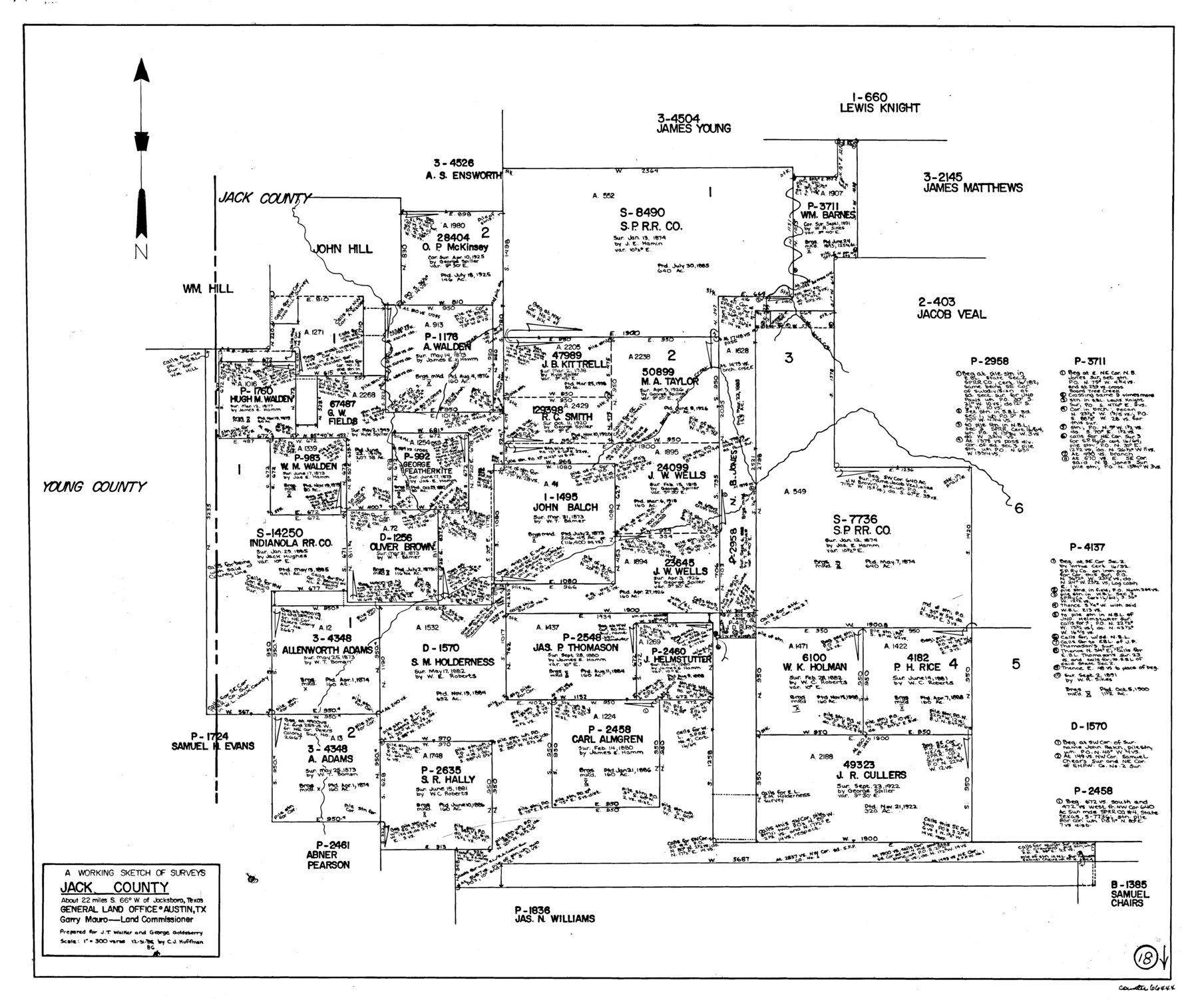 66444, Jack County Working Sketch 18, General Map Collection